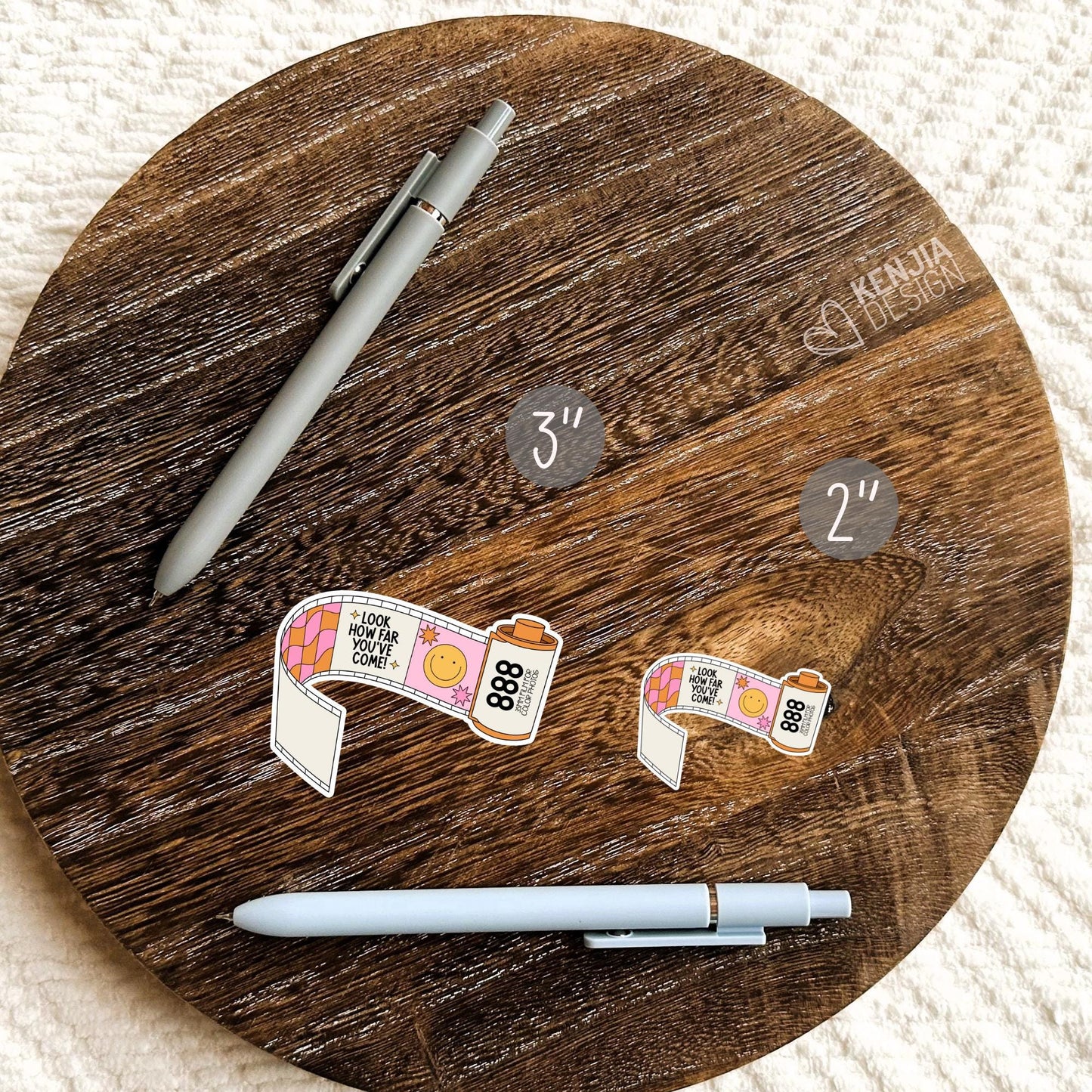 Look How Far You've Come Stickers / Mental Health Self Care Stickers / Positive Retro Vintage Photo / Positivity Laptop & Kindle Stickers