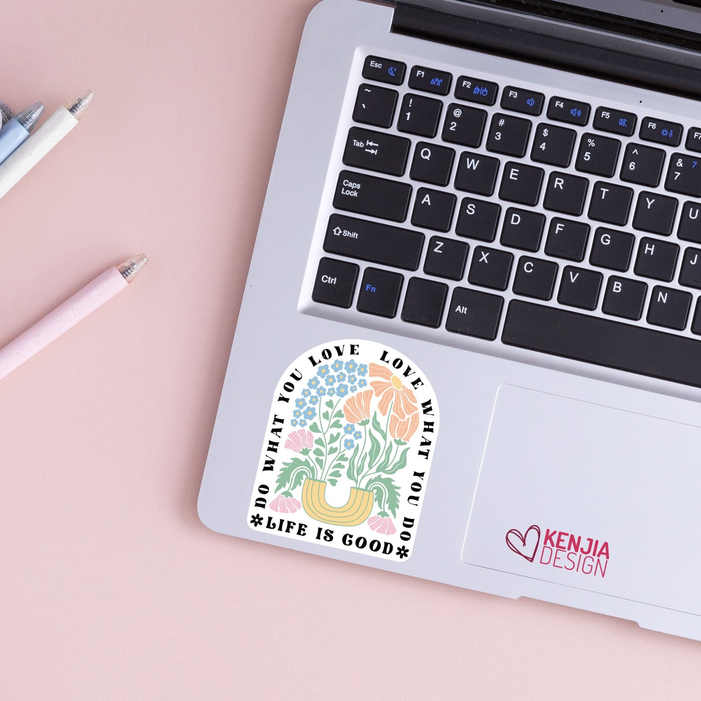Do What You Love Stickers / Floral Self Care Stickers / Mental Health Waterproof Vinyl Sticker / Retro Aesthetic Flowers Decal