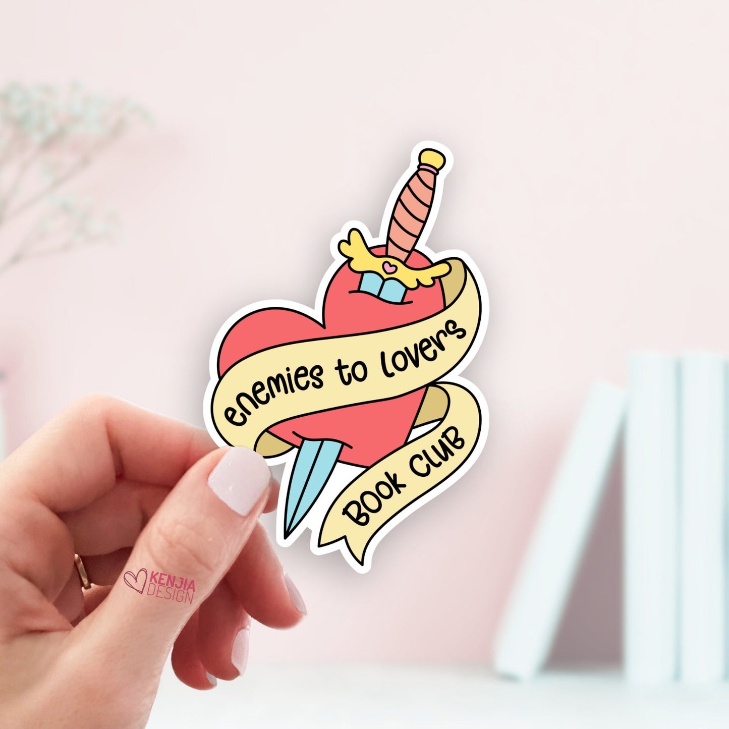 Enemies to Lovers Book Club Stickers  / Book Tropes / Cute Trendy Bookish Merch / Kindle Stickers / Booktok / Reader Sticker
