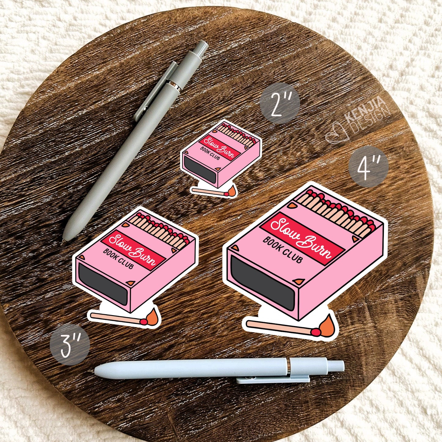 Slow Burn Book Club Stickers  / Romance Reader / Trendy Bookish Stickers Merch / Book Lover Gifts / Booktok / Kindle Sticker
