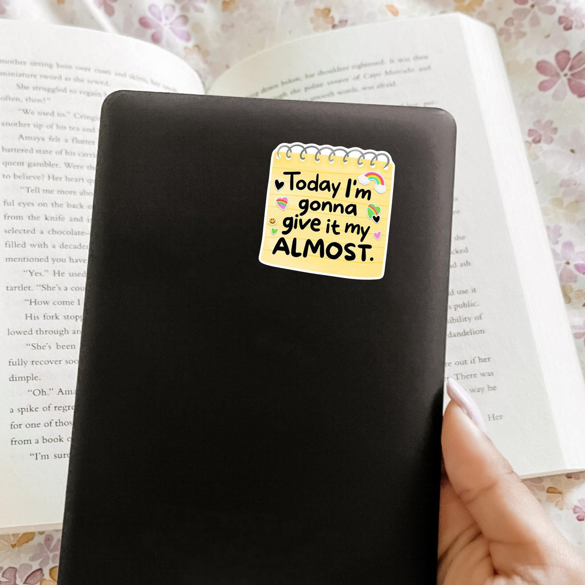 Funny Motivational Sticker / Sticky Note Gift / Lazy Humor Decal / Coworker Present Idea / Office Laptop Art / Cute Rainbow Quote