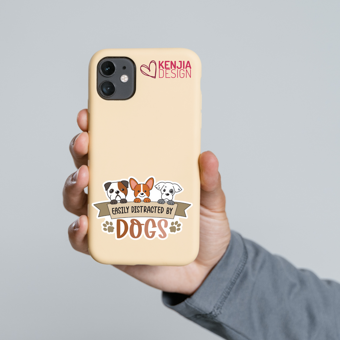 Easily Distracted by dogs / Cute Funny Dog Mom Stickers