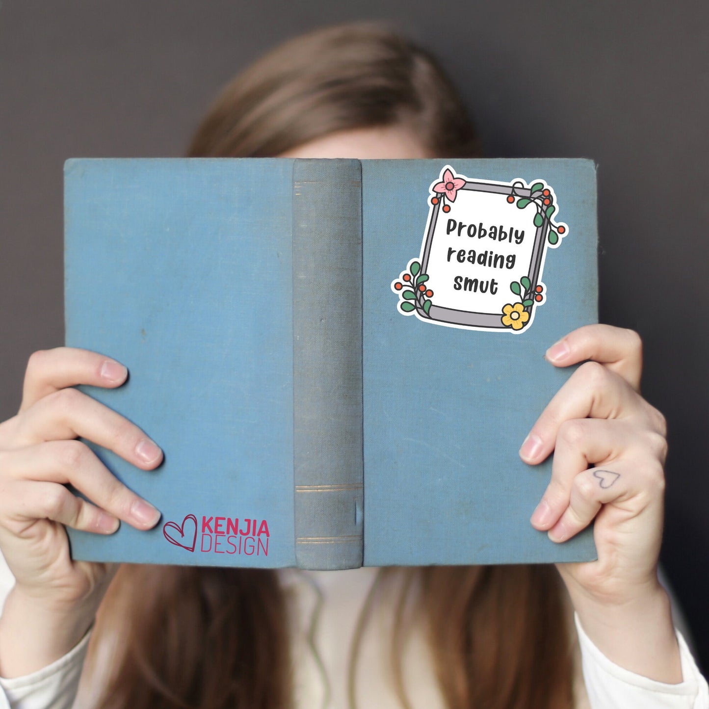 Probably Reading Smut Stickers for Kindle, Spicy Book Club Gifts, Bookish Merch, Smutty Romance Book Reading Gifts