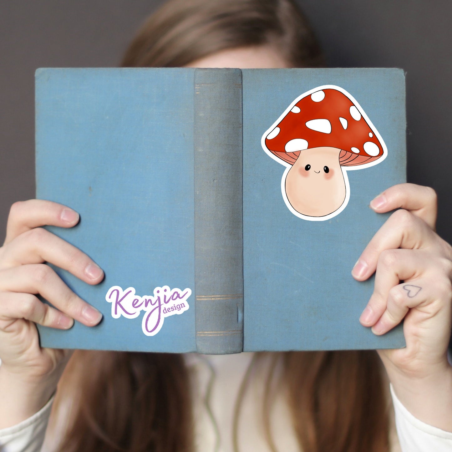 Cute handmade Mushroom Sticker in Vinyl, for gift, Waterproof and Dishwasher Safe for planner, book , laptop stickers