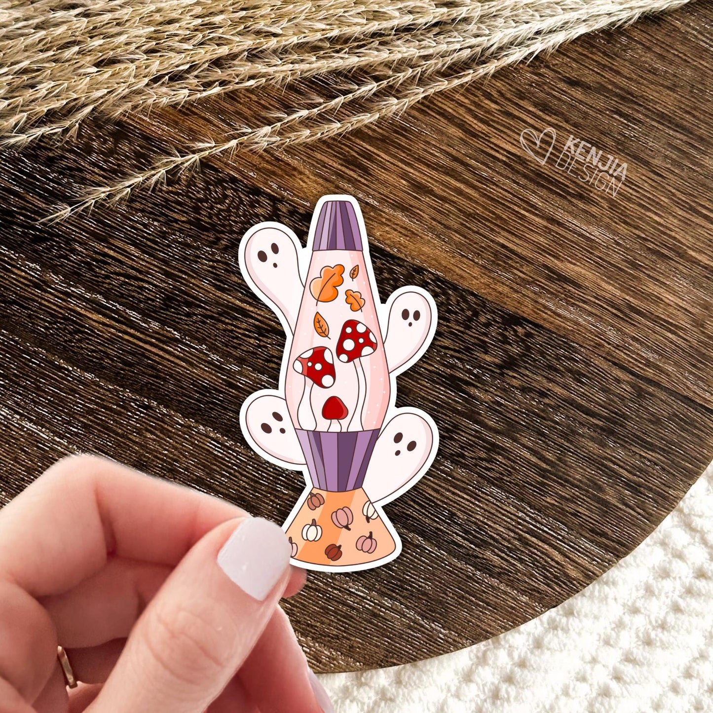 Lava Lamp Ghost Stickers / Mushroom Lavalamp / Pumpkin Fall Stickers / Halloween Stickers