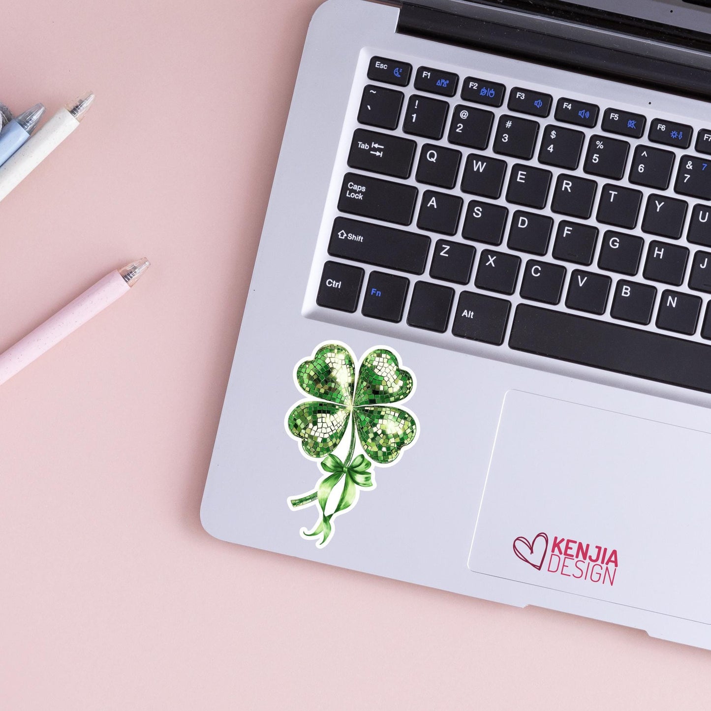 Coquette Clover Stickers / Happy St. Patrick's Day / Lucky Stickers / Shamrock Stickers / Four Leaf Clover / Kindle Stickers