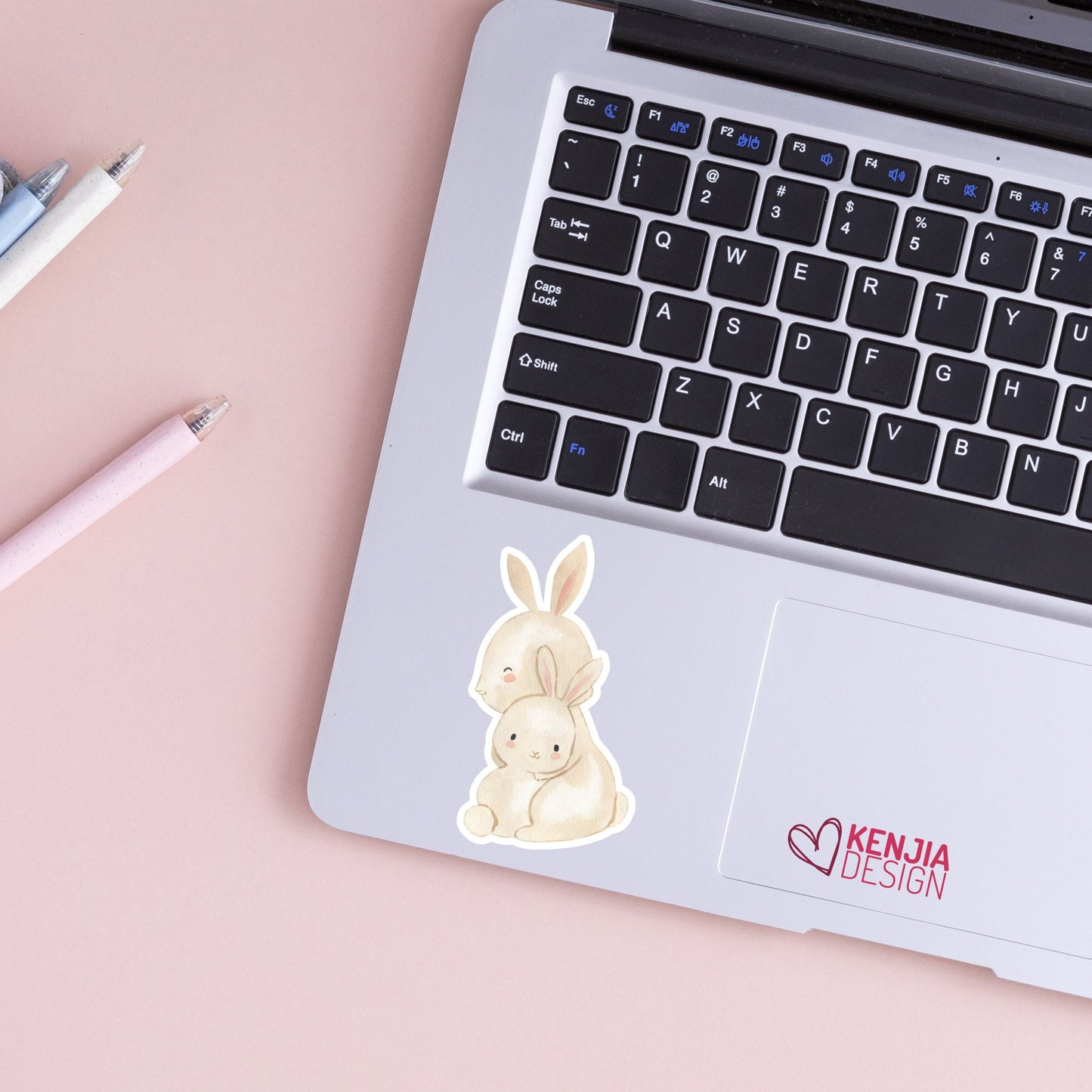 Woodland Stickers Baby Bunny With Mom Animal Stickers  / Cute Watercolor Forest Baby Shower Gifts / Greenery Woodland Boy