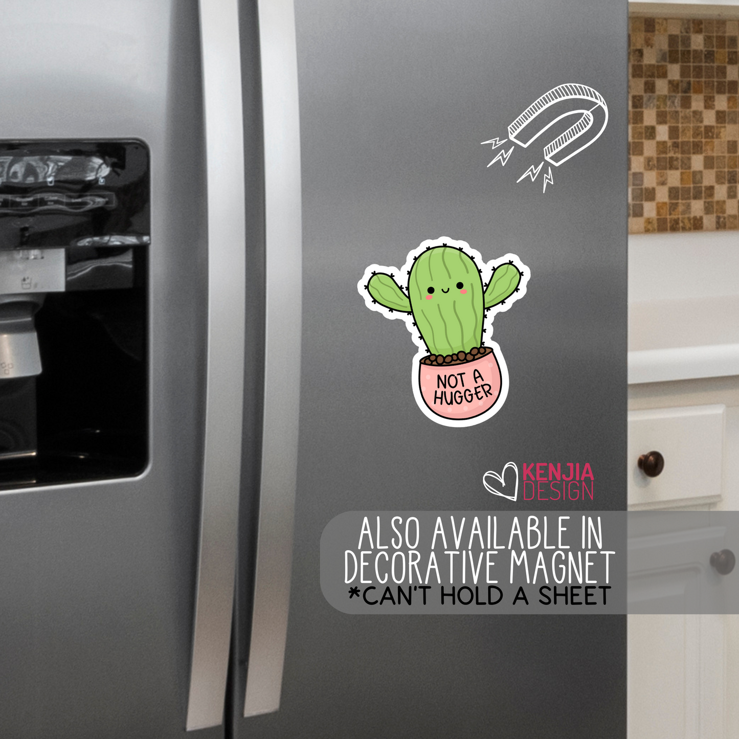 Not a Hugger Succulent / Funny Introvert Stickers / Autism Mental Health Matters / Retro Mental Health Awareness Cactus