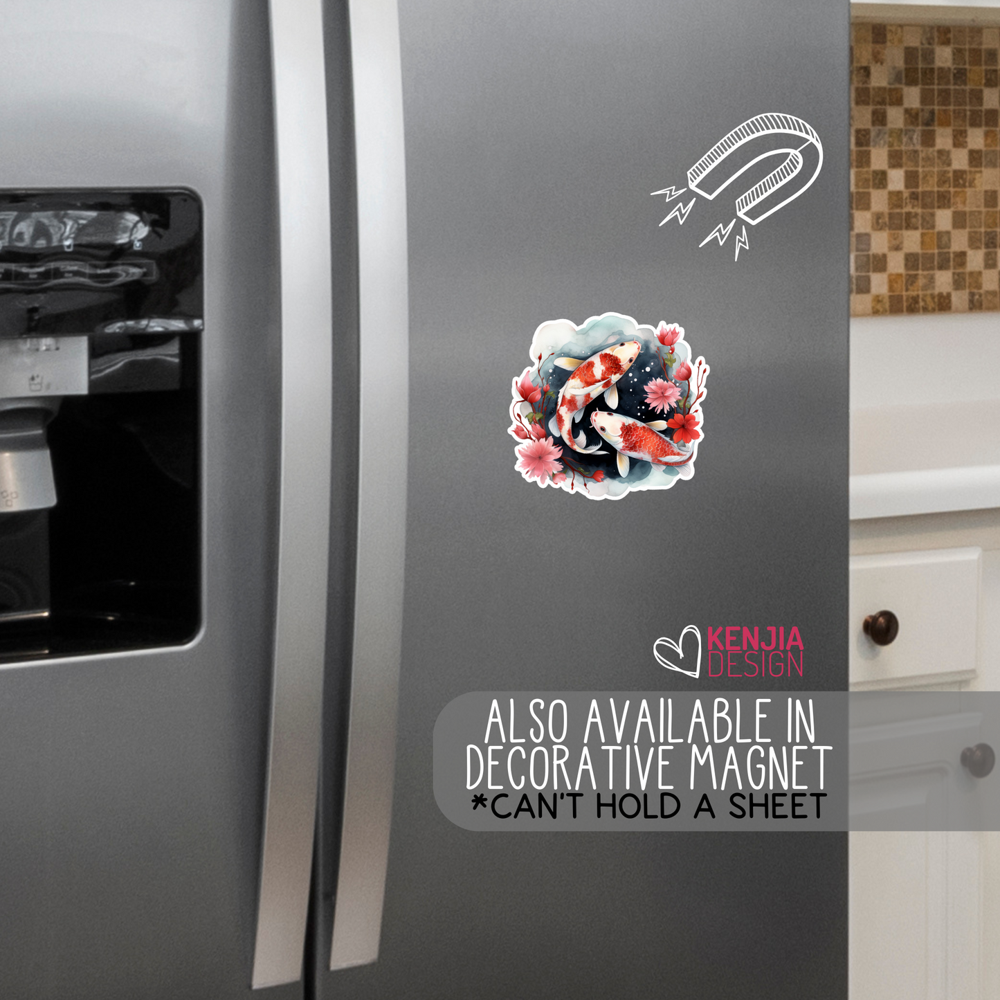 Koi Fish Stickers / Pisces Japanese Stickers / Japan Aesthetic Vinyl Stickers