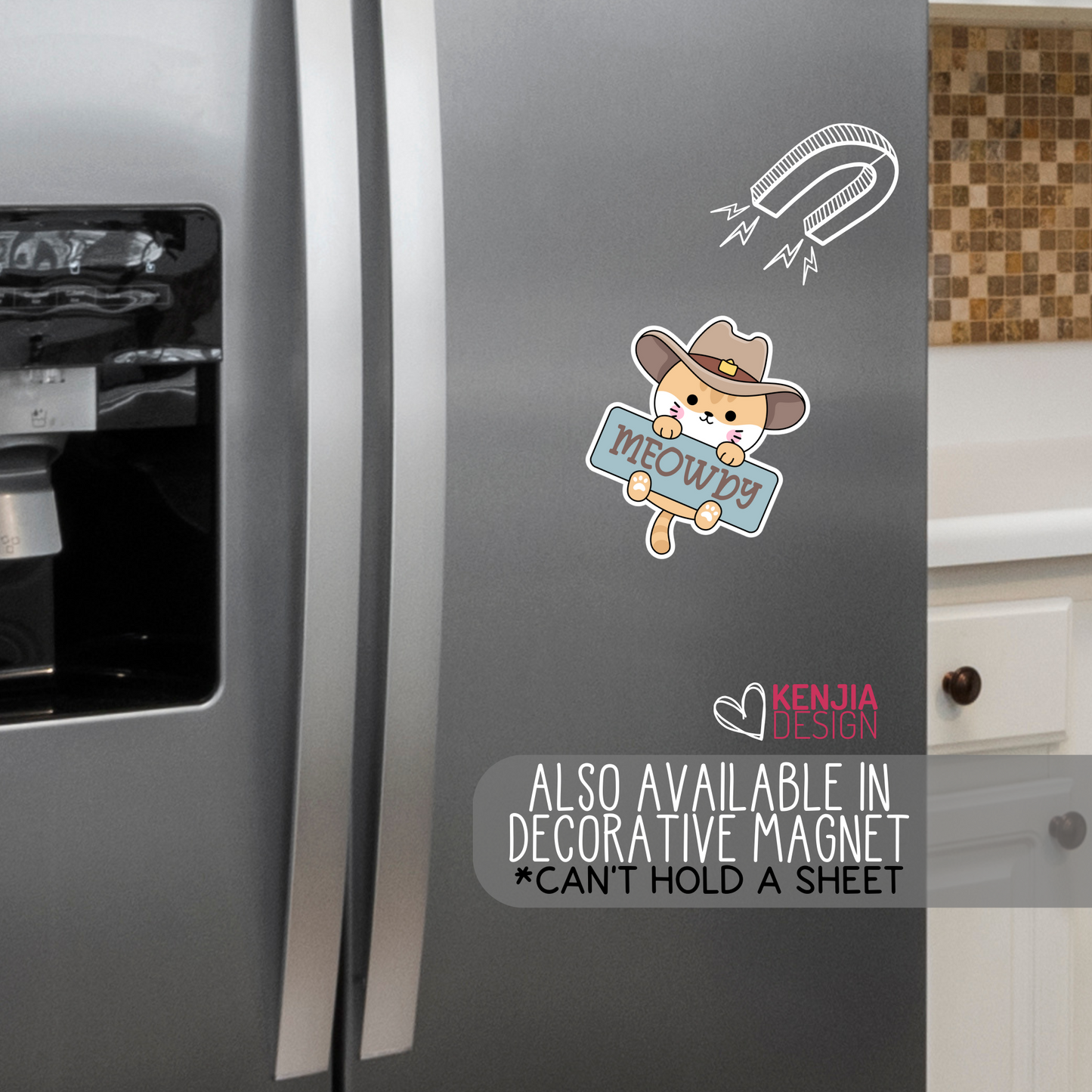 Meowdy Western Cowboy Cat Stickers / Country Cat Stickers / Cowboy Stickers for Laptop / Water Bottle Waterproof Stickers