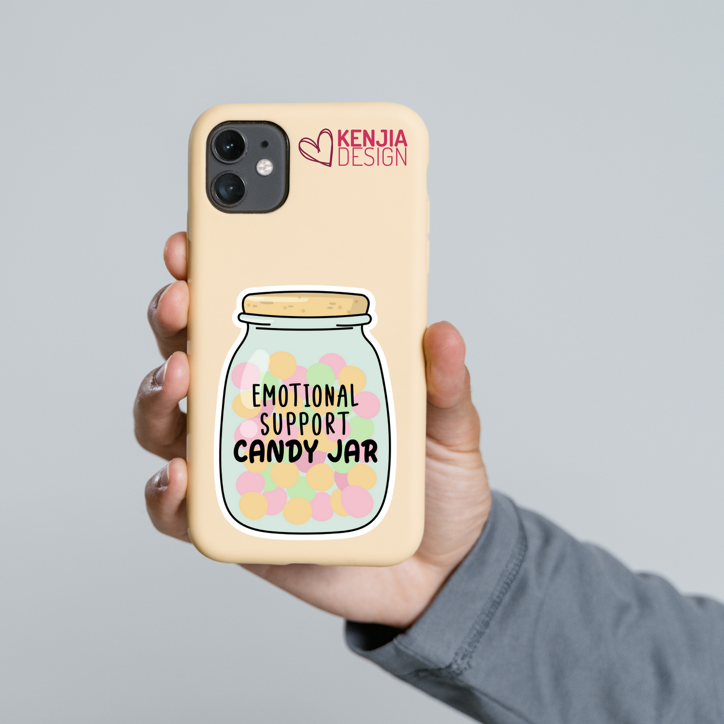 Emotional Support Candy Jar Funny Stickers  ,Motivational Gifts, Candy Jar Decoration for Office, Desk, Friends, Boss, Kindle