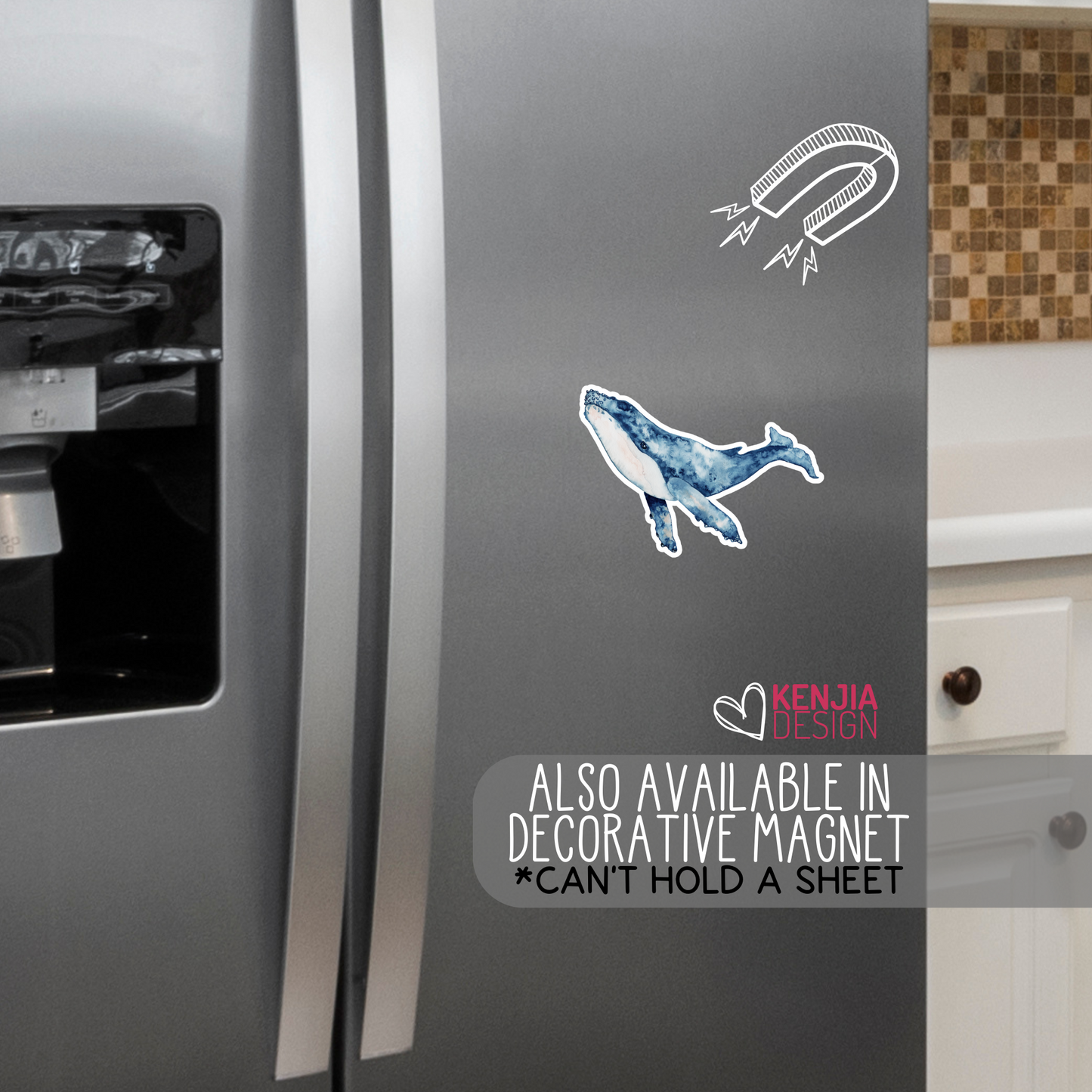 Whale Sticker / Blue Wale Ocean Stickers