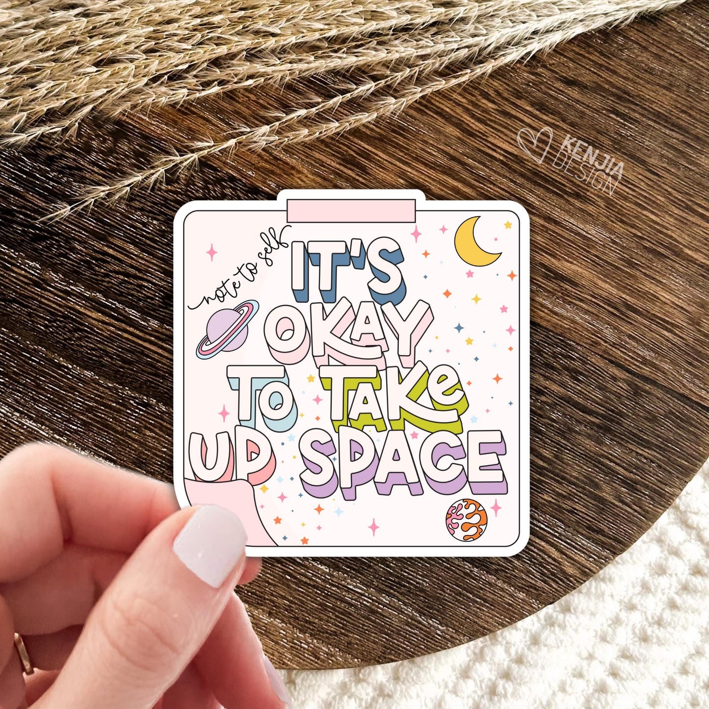 It's Okay To Take Up Space Stickers / Mental Health Matters Stickers / Retro Mental Health Awareness / Motivational Saying Kindle Stickers