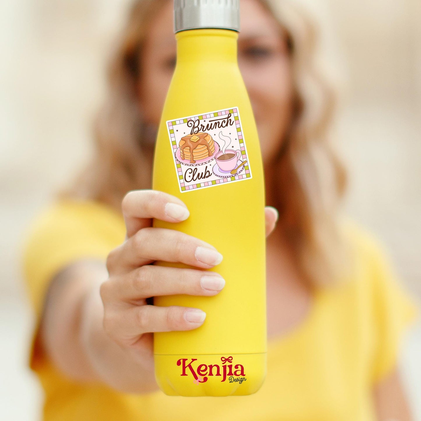 Brunch Club Stickers / Pancakes and Coffee / Mental Health Stickers / Water Bottle Sticker / Cute Laptop Vinyl Stickers / Funny Sticker