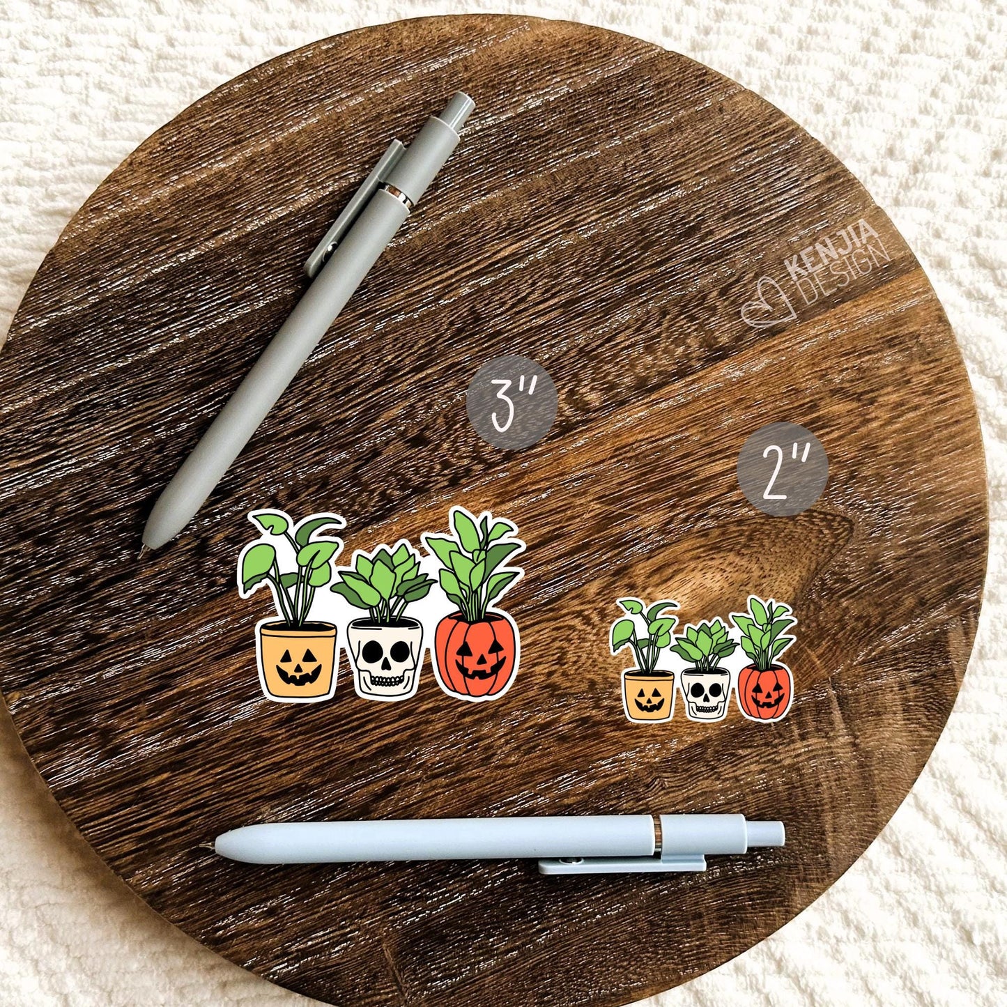 Halloween Stickers / Pumpkin Planters Stickers / Spooky Plants / Skull Planter / Fall Pumpkin Kindle Stickers / Autumn Stickers