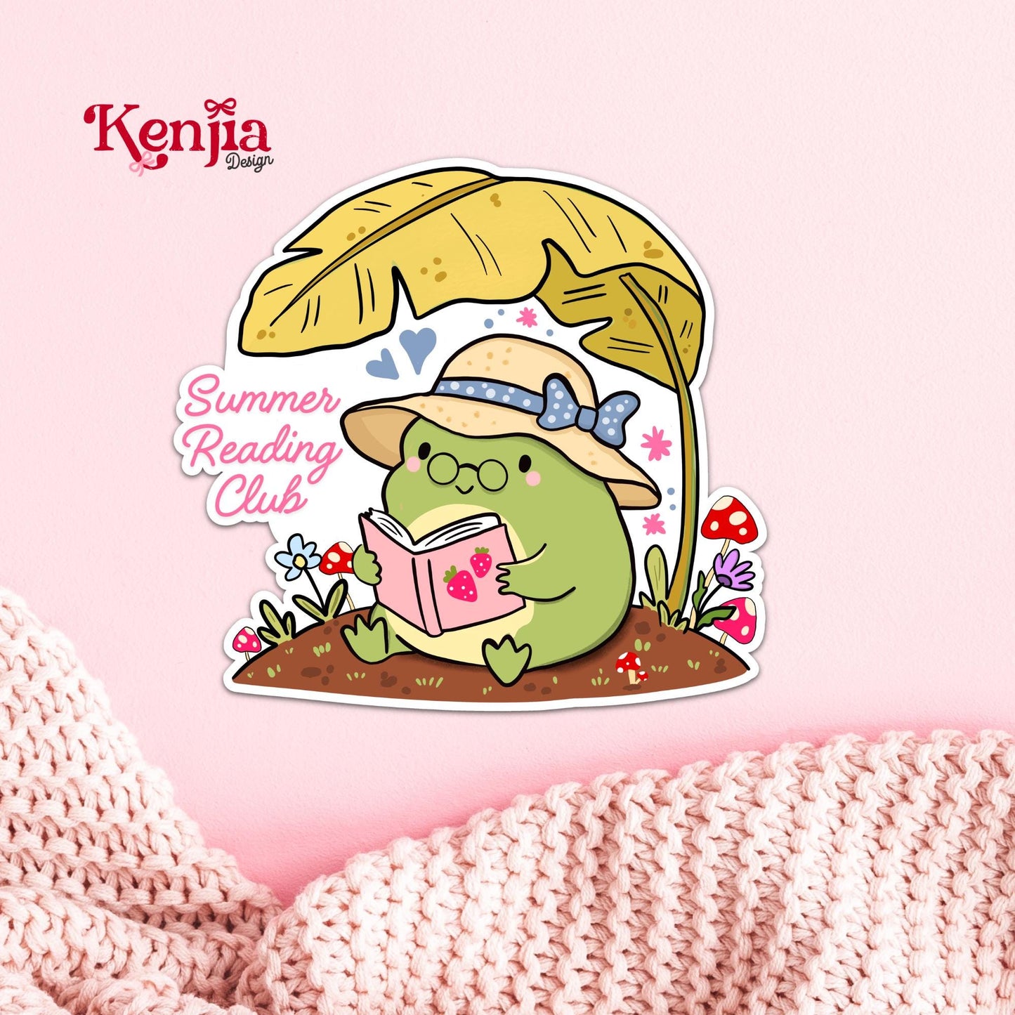 Summer Reading Frog / Book Club Stickers / Book stickers / Booktok / Kindle Stickers / Book Lover Gift