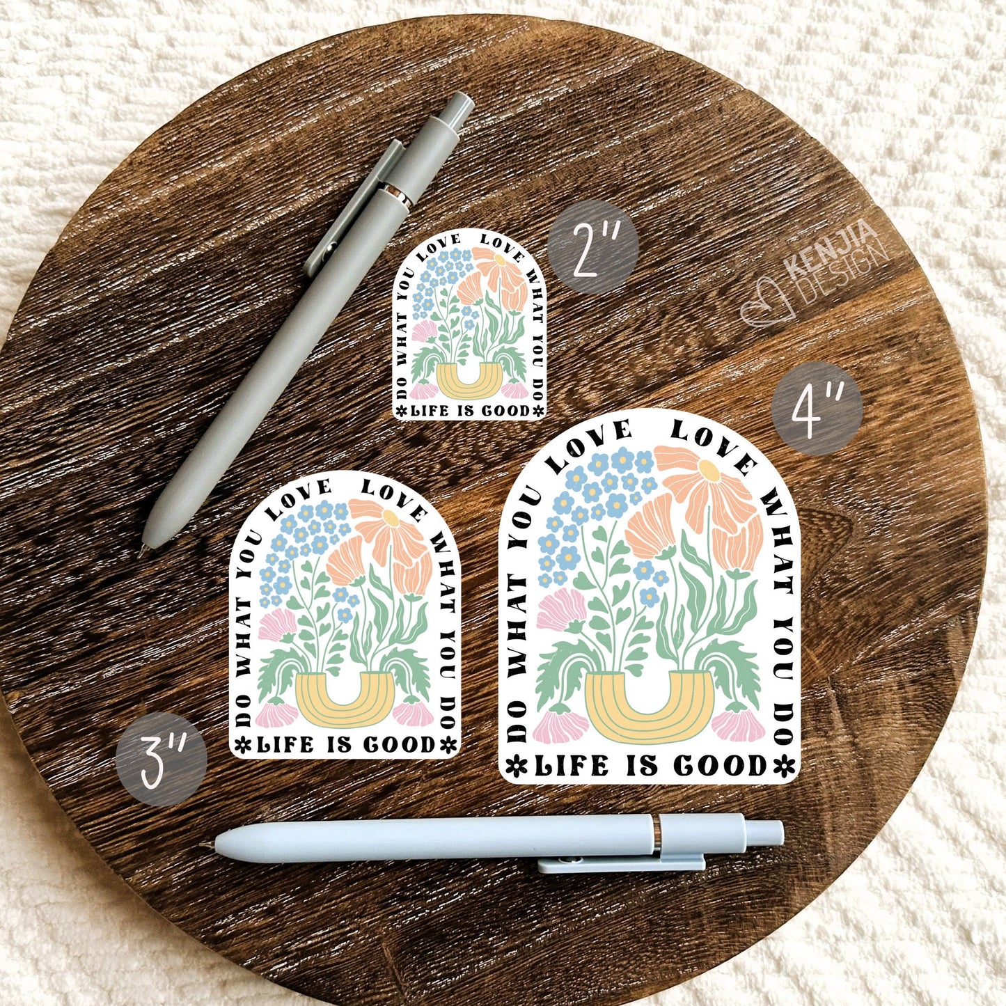 Do What You Love Stickers / Floral Self Care Stickers / Mental Health Waterproof Vinyl Sticker / Retro Aesthetic Flowers Decal
