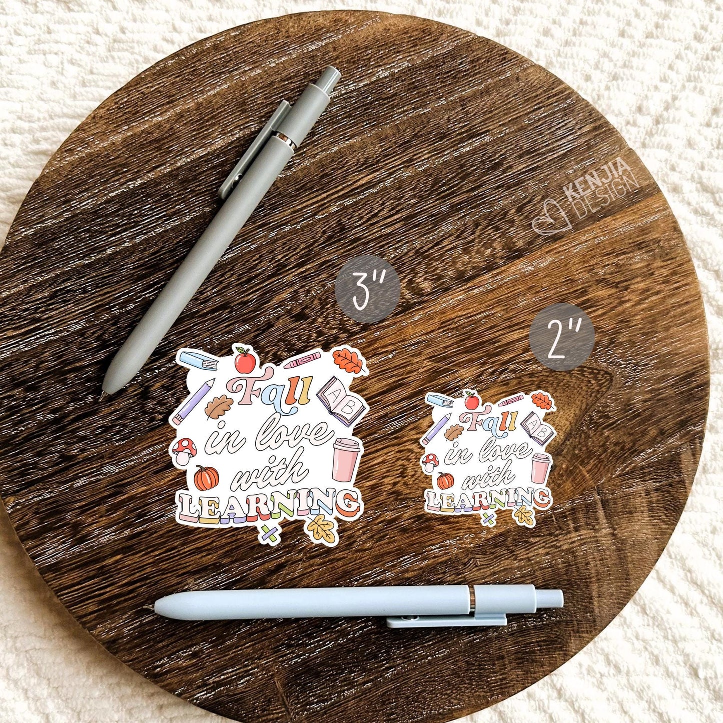 Fall In Love With Learning Stickers / Autumn & Fall Stickers / Back to School Stickers / Teacher Stickers