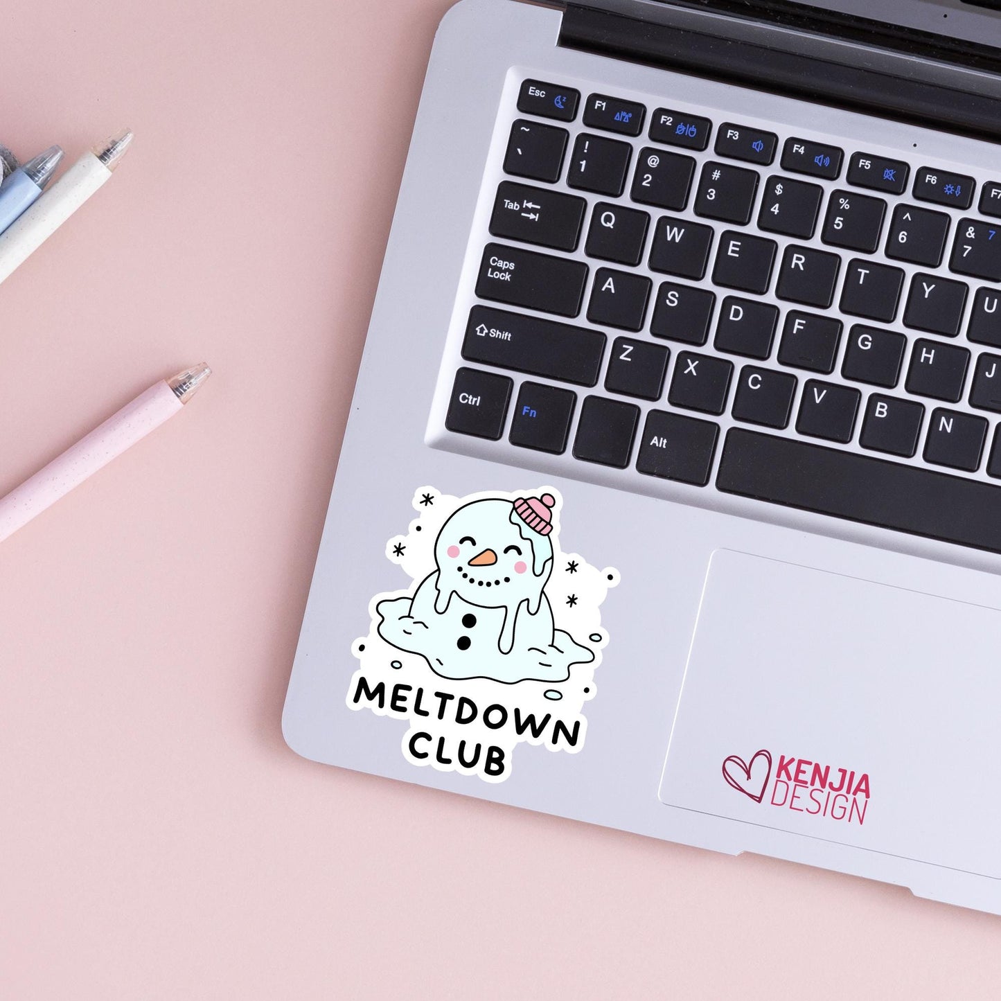 Meltdown Club Stickers / Christmas Sticker / Snowman Sticker / Funny Mom Gift / Funny Retro Mental Health Decal / Laptop & Kindle Stickers