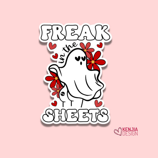 Funny Freak in the Sheets Stickers and Fridge Magnets Deco For Planner Laptop Kindle, Anime stickers, Witchy Stickers, Ghost Feminist Sexy