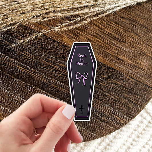 Reading Peace Sticker / Cozy Reader Gift / Bookish Aesthetic / Calm Bibliophile / Serene Bookworm / Library Lover / Quiet Planner / Journal