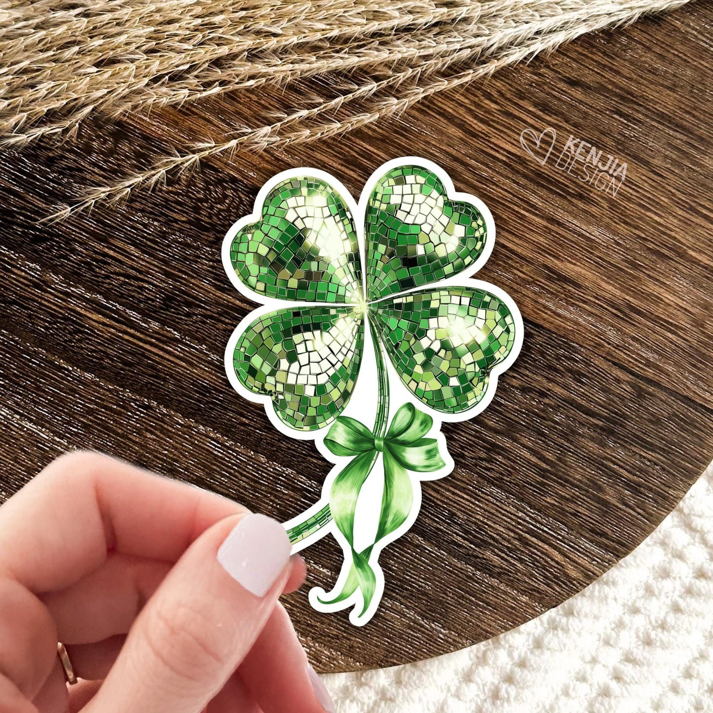 Coquette Clover Stickers / Happy St. Patrick's Day / Lucky Stickers / Shamrock Stickers / Four Leaf Clover / Kindle Stickers