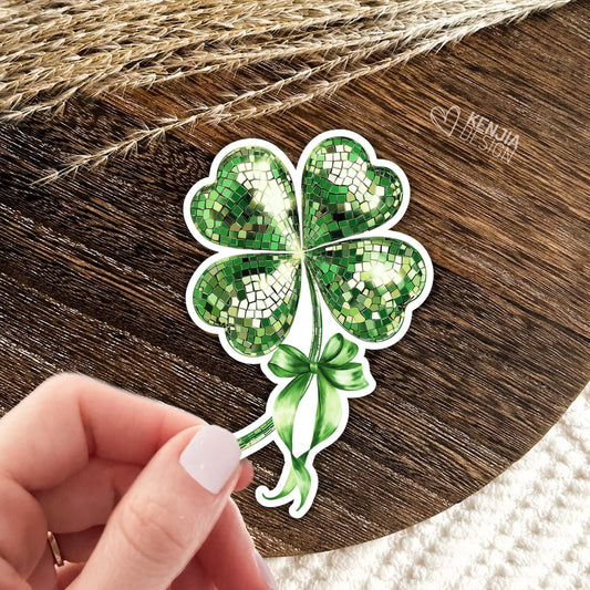 Coquette Clover Stickers / Happy St. Patrick's Day / Lucky Stickers / Shamrock Stickers / Four Leaf Clover / Kindle Stickers