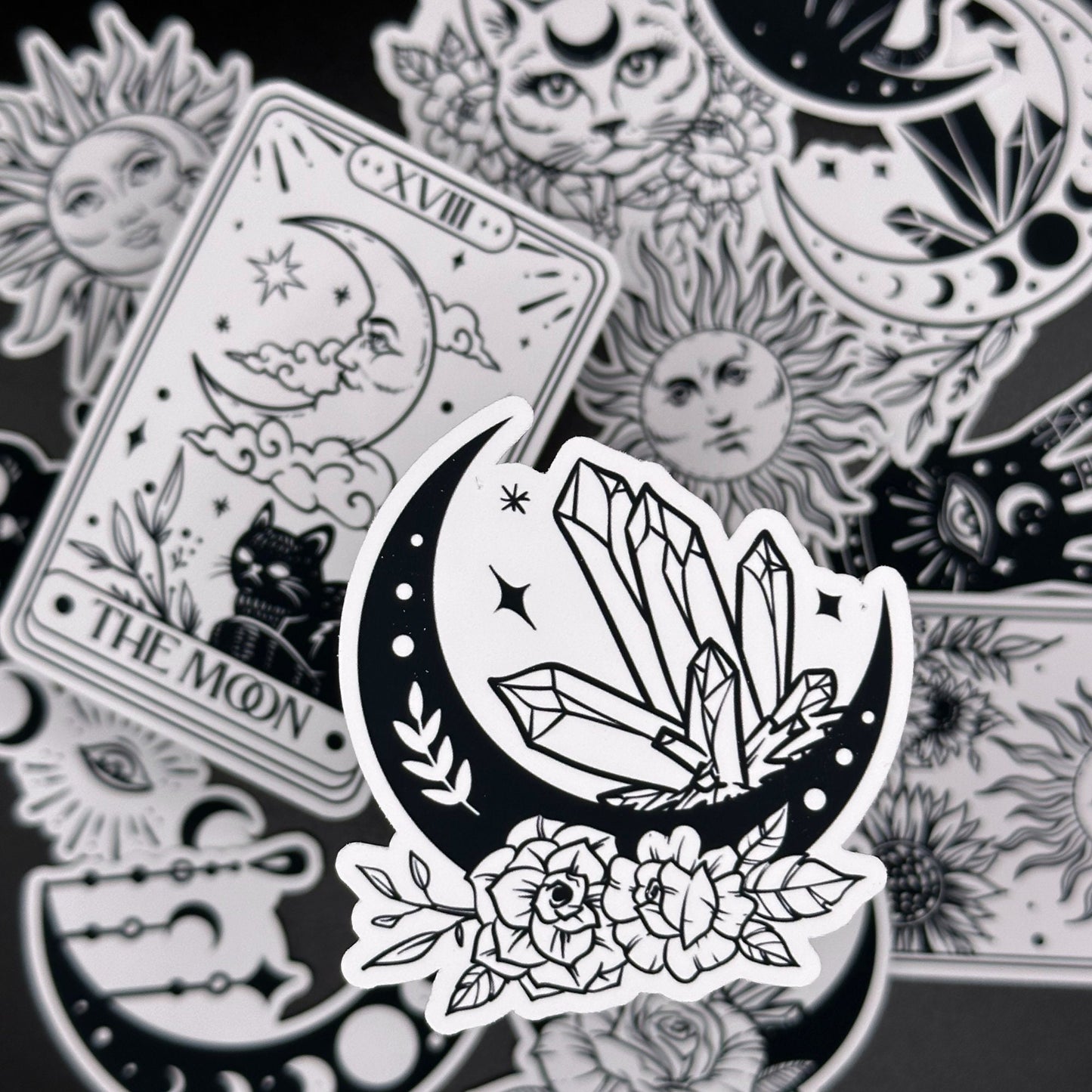 13 pcs Sticker Pack Goth Magical and Mystical, Handmade Vinyl Stickers gift, planner, book, laptop