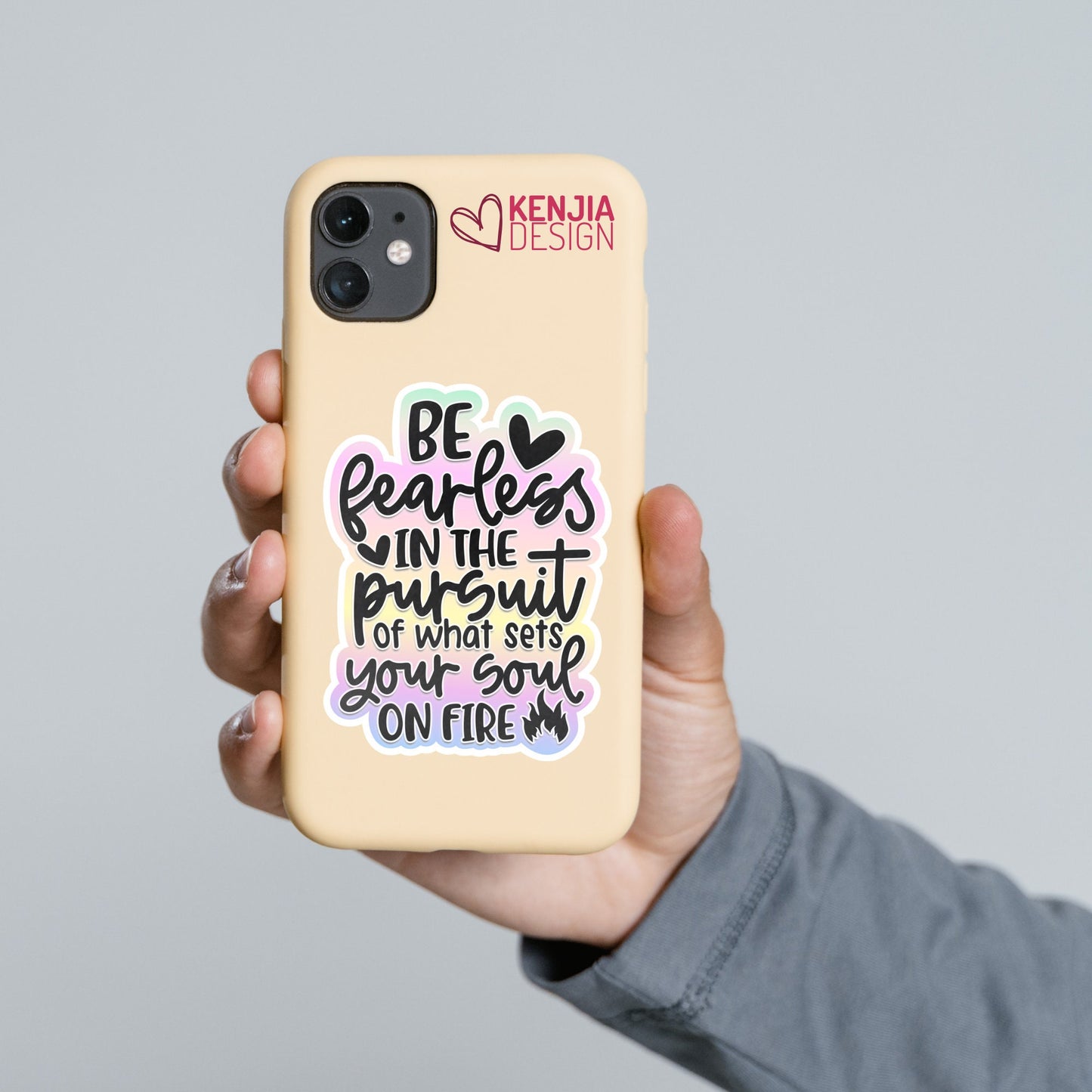 Be Fearless In the Pursuit of What Sets Your Soul On Fire, Mental Health Stickers and Fridge Magnets, Christian Inspirational and Motivation