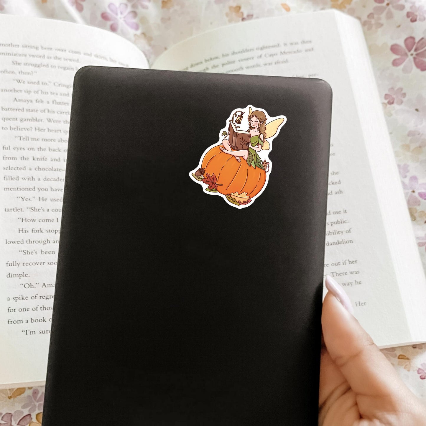Autumn Fairy Tale Sticker / Fall Reader Gift / Bookish Magic / Enchanted Season / Cozy Fantasy / Book Lover / Mystical / October Reading