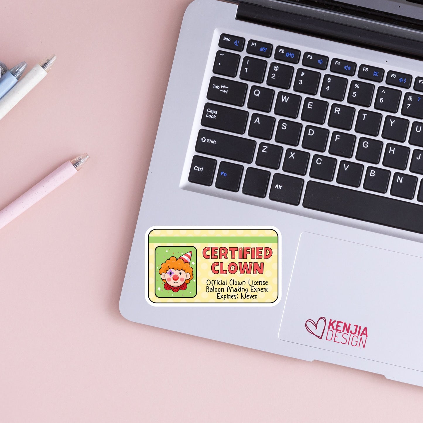 Certified Clown Stickers  / Funny License / Down to Clown / Clowncore Stickers / Cute Waterproof Vinyl Stickers Gifts