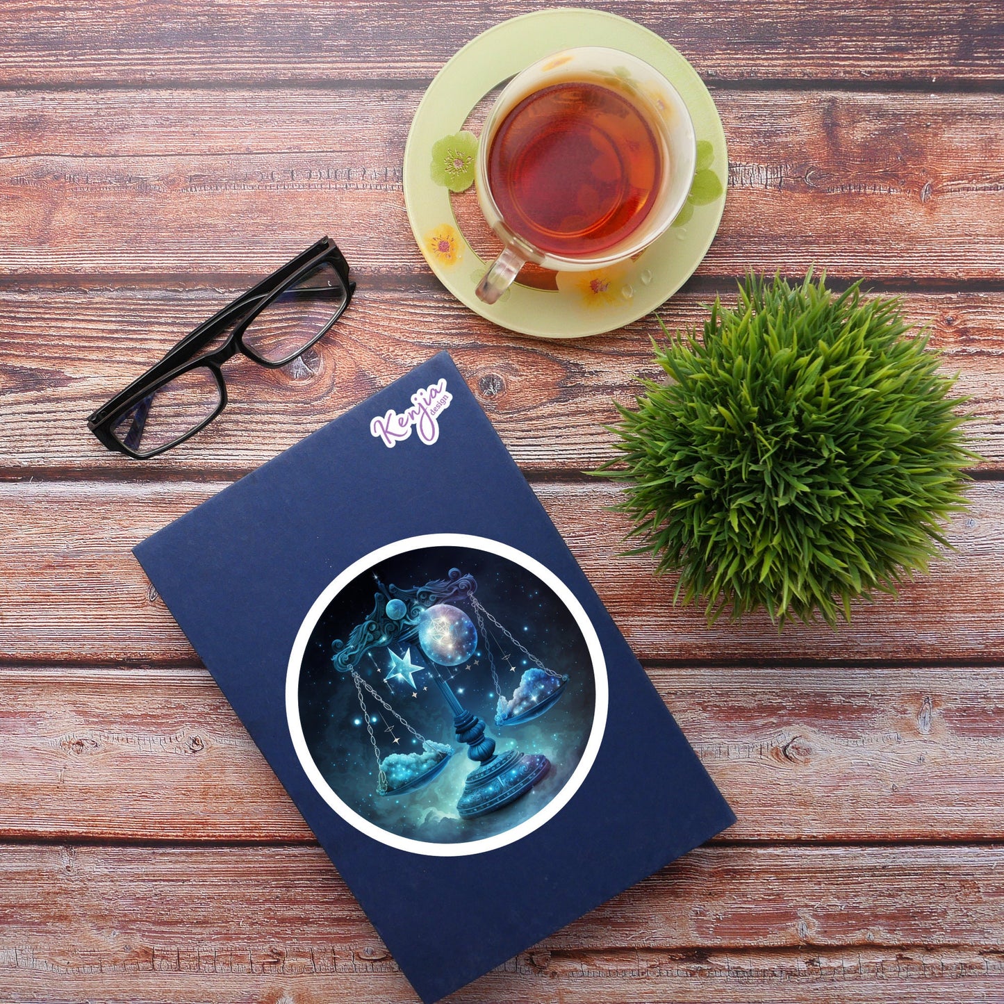 Astrology Zodiac Libra Sign Sticker, Waterproof and Dishwasher Safe Handmade cute Vinyl Sticker gift, planner, bumper, laptop stickers