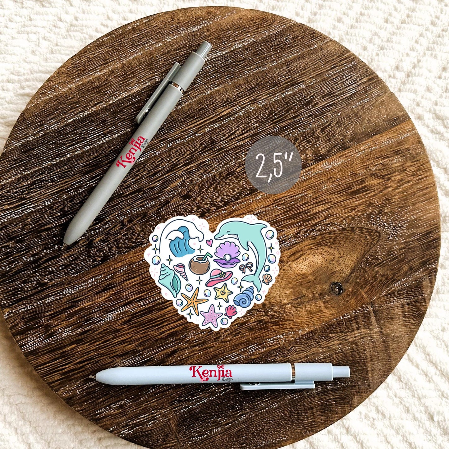 Beach Summer Stickers / Dolphin Sticker / Ocean Lover / Cute Costal Sticker / Mermaid Aesthetic / Sea Life / Starfish / Beachy Vibes