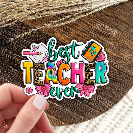 Best Teacher Ever Sticker / Teacher Gift / Teacher Appreciation Week / Teacher's Day / Western Teacher / Teacher Life / Kindle Sticker