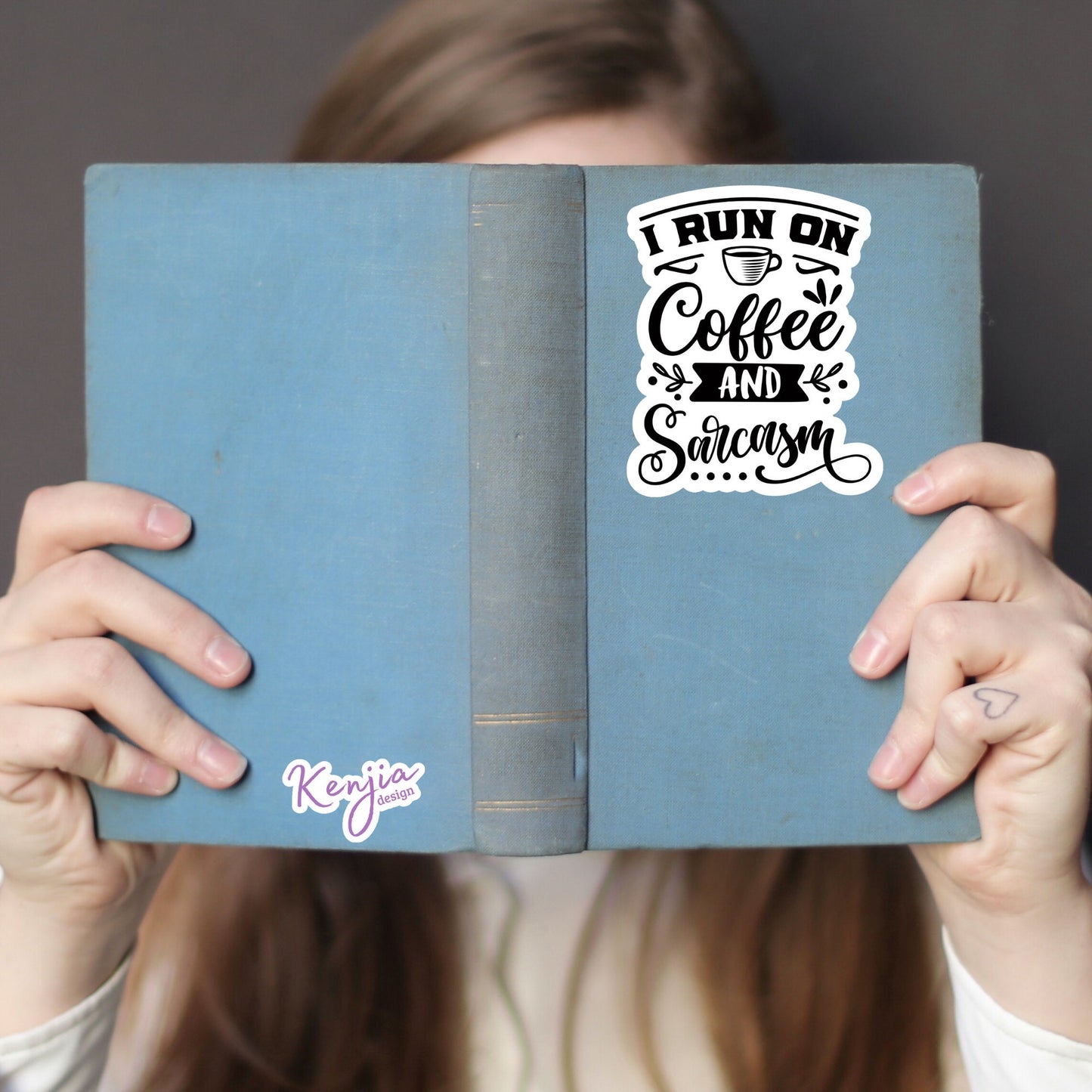 I Run on Coffee and Sarcasm Sticker, For Sarcastic, Waterproof and Dishwasher Safe  Handmade cute Vinyl Sticker for gift, planner, laptop