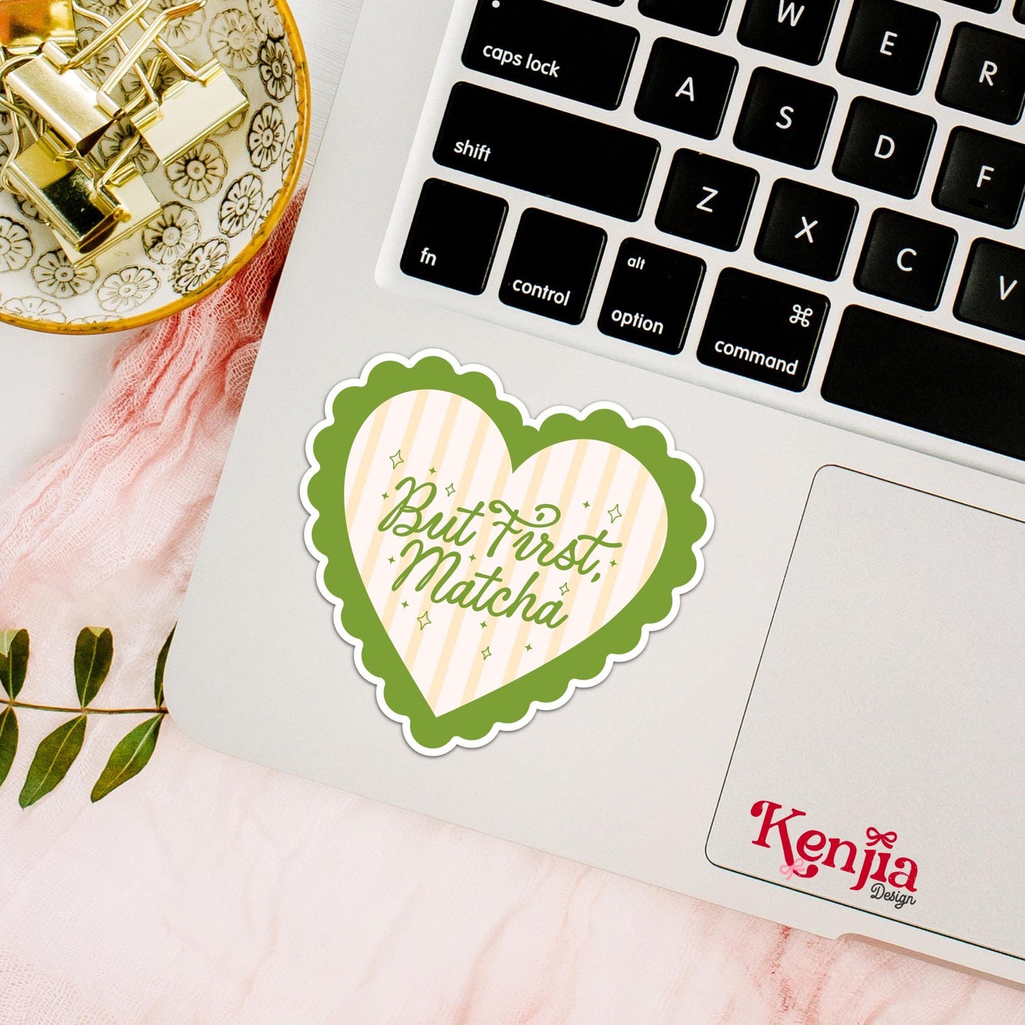 But First Matcha Sticker / Cute Matcha Lover Heart Sticker / Wellness Drink / Tea Lover / Barista Gift / Kindle Stickers / Water Bottle Gift