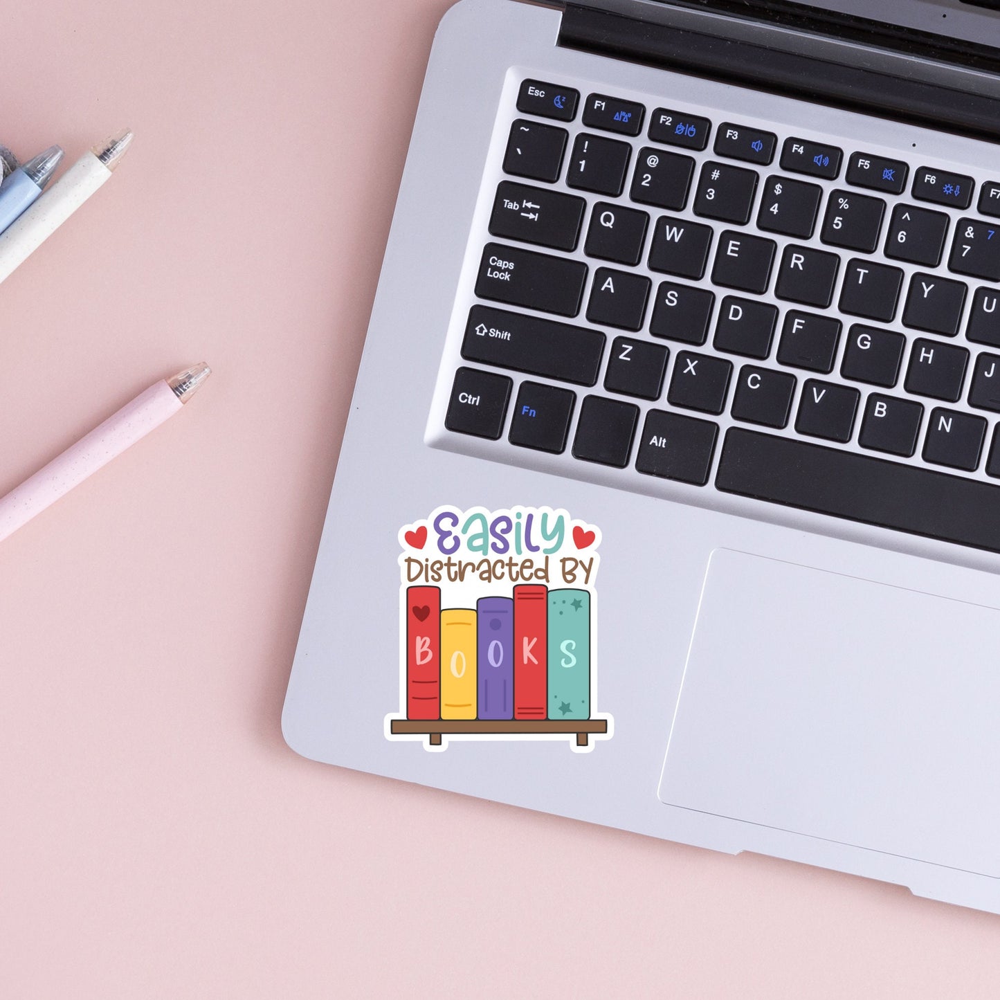 Easily Distracted by Books Stickers and Fridge Magnet, Bookish Stickers, Book Lover Gift, Kindle Stickers, Reading Stickers, Booktok Merch