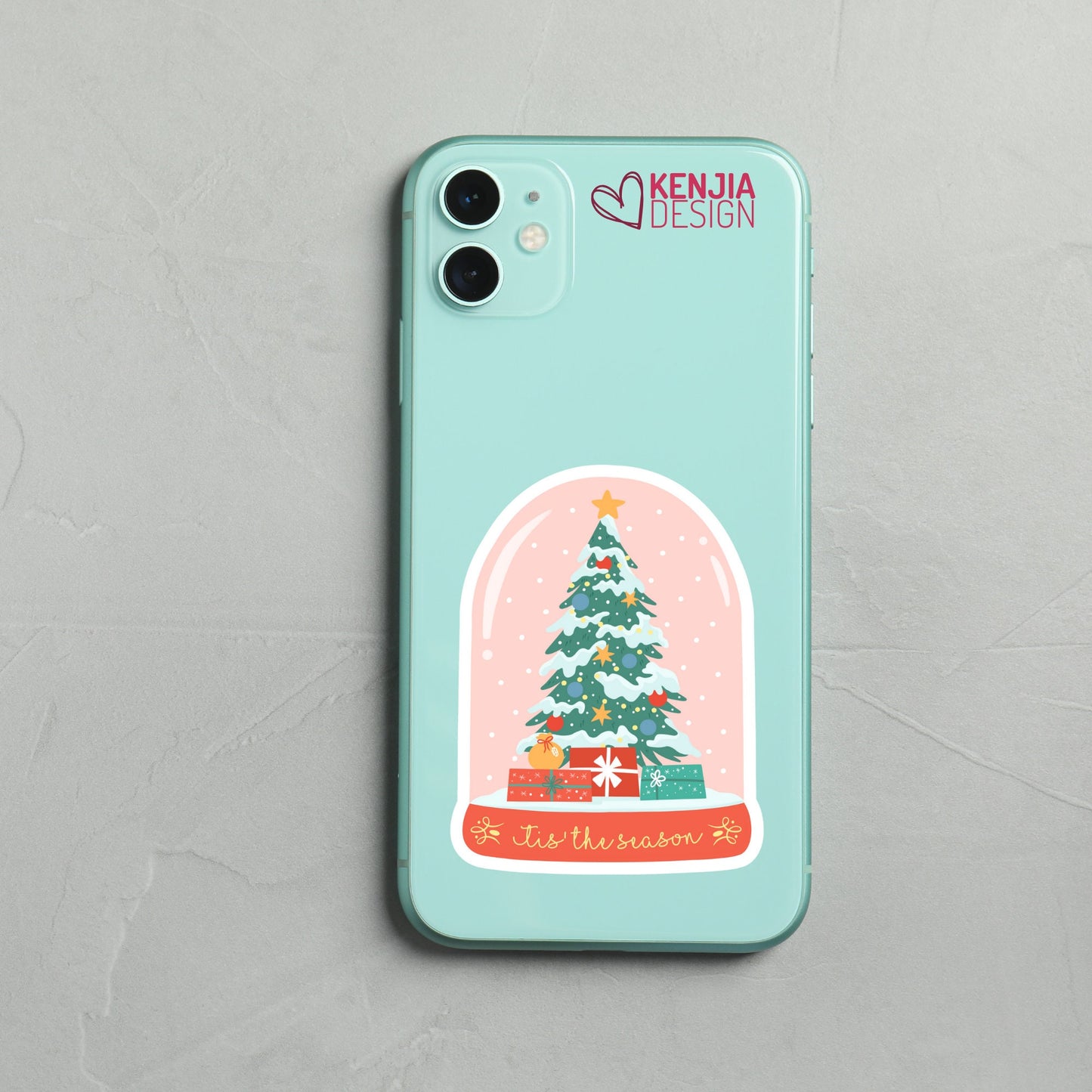 Cute Funny Christmas Snow Ball Stickers  | Holidays Gifts Sticker for Planner Laptop Water Bottle, Kindle, Fridge Magnet