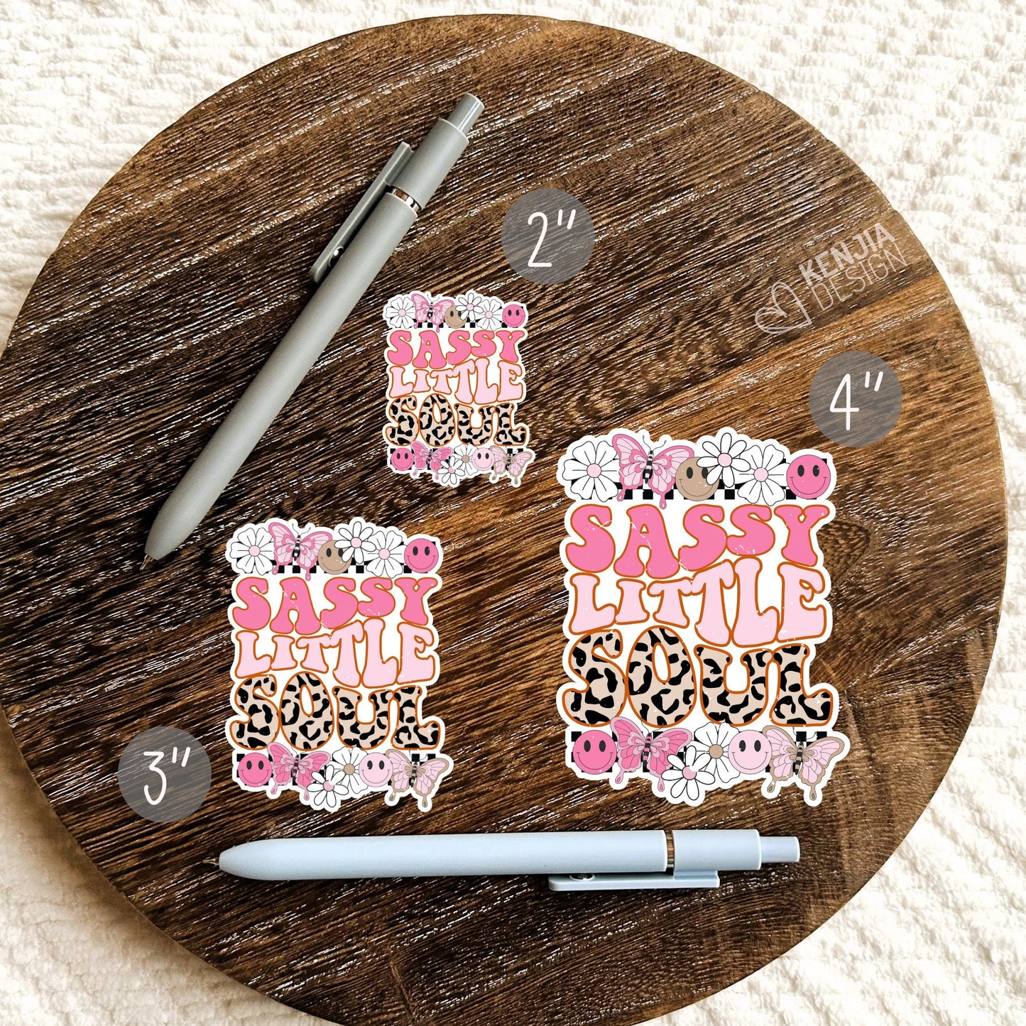 Retro Sassy Little Soul Stickers  / Groovy Mama's Girl Stickers / Mommy and Me / Mom of Toddler Girl Gifts / Kids Life