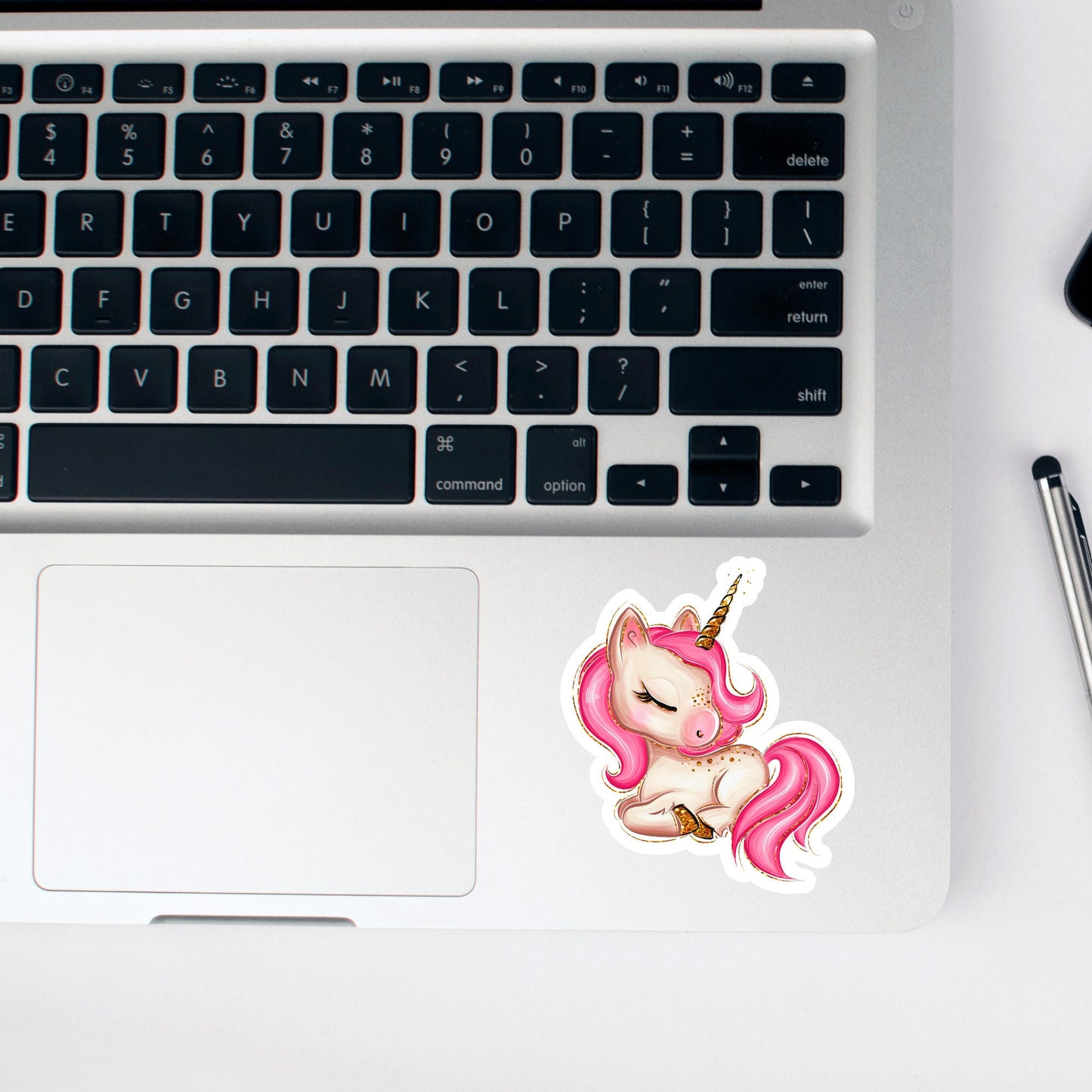 Pink Unicorn Cute Sticker, Sleeping Unicorn, Waterproof and Dishwasher Safe Handmade cute Vinyl Sticker for gift, planner, book and laptop