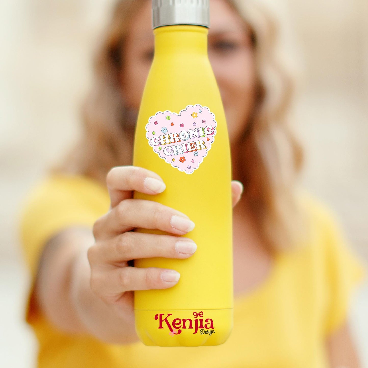 Chronic Crier Sticker / Funny Cute Mental Health Sticker / Relatable Emotional Girl Anxiety Gift / Overthinking Sticker / Self Care