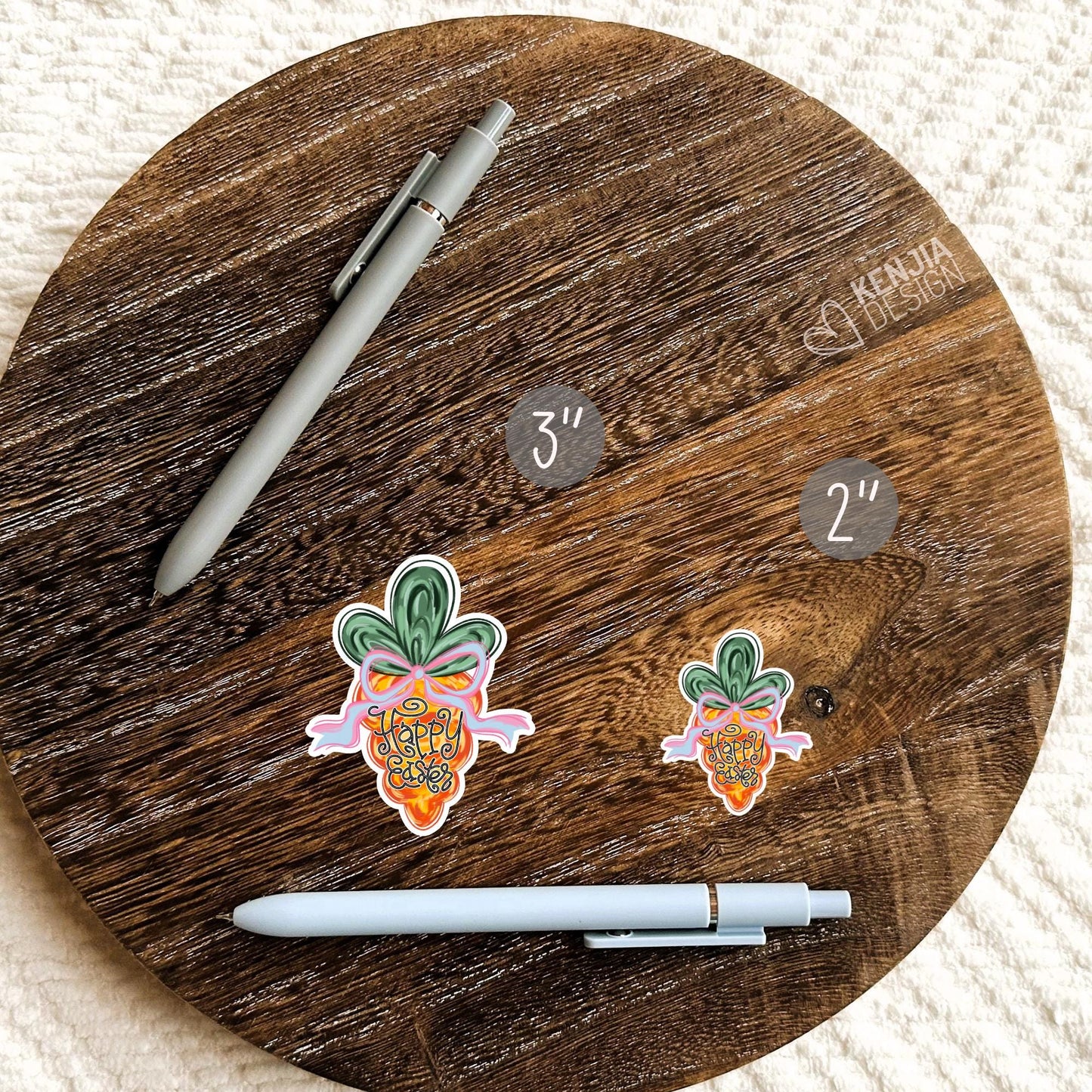 Happy Easter Stickers / Brushstroke Carrot Stickers / Carrot Easter / Coquette Easter / Retro Stickers / Spring Stickers / Kindle Stickers