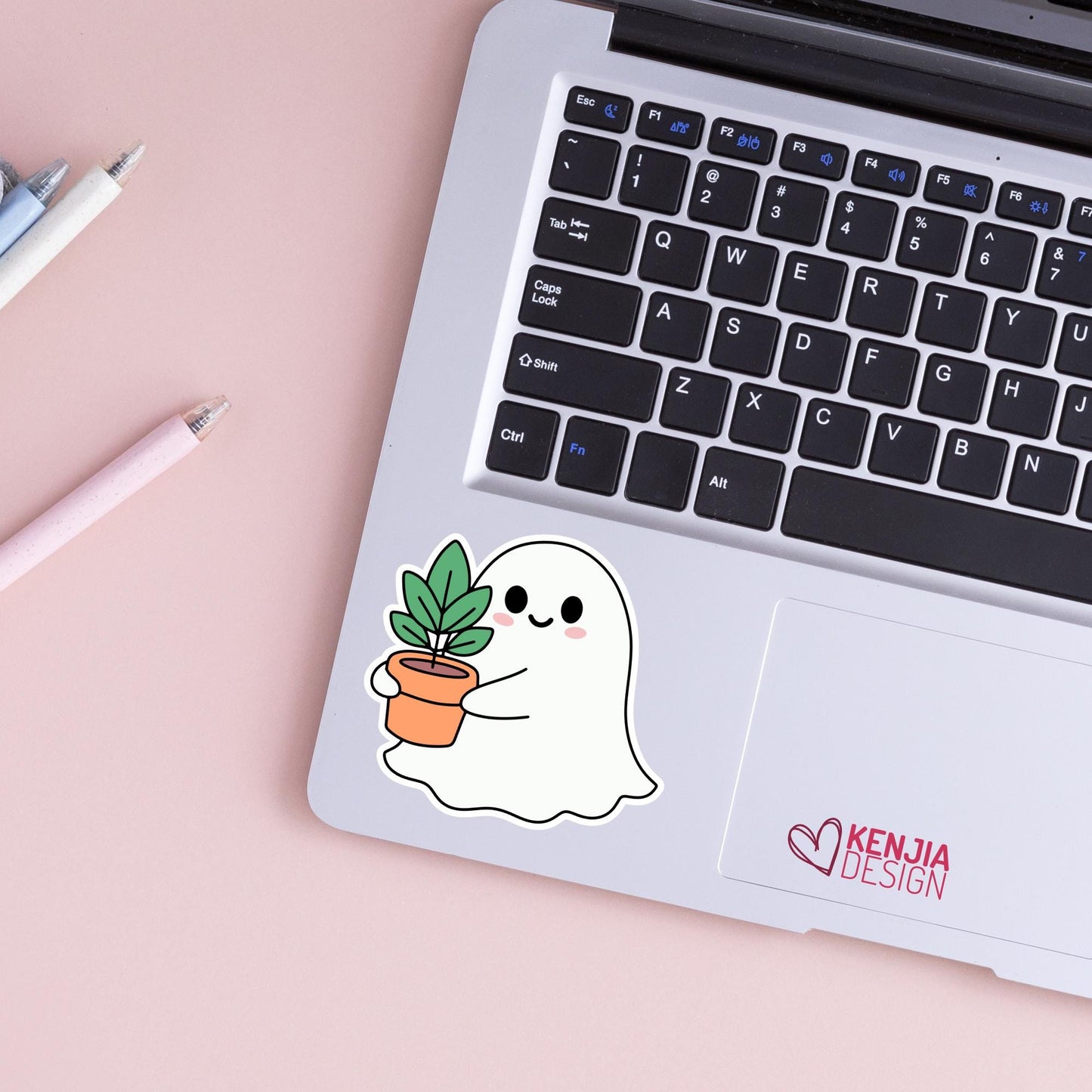 Ghost Plant Stickers / Halloween Stickers / Plant Lover Gift / Gardener Sticker / Cute Ghost Laptop & Kindle Stickers