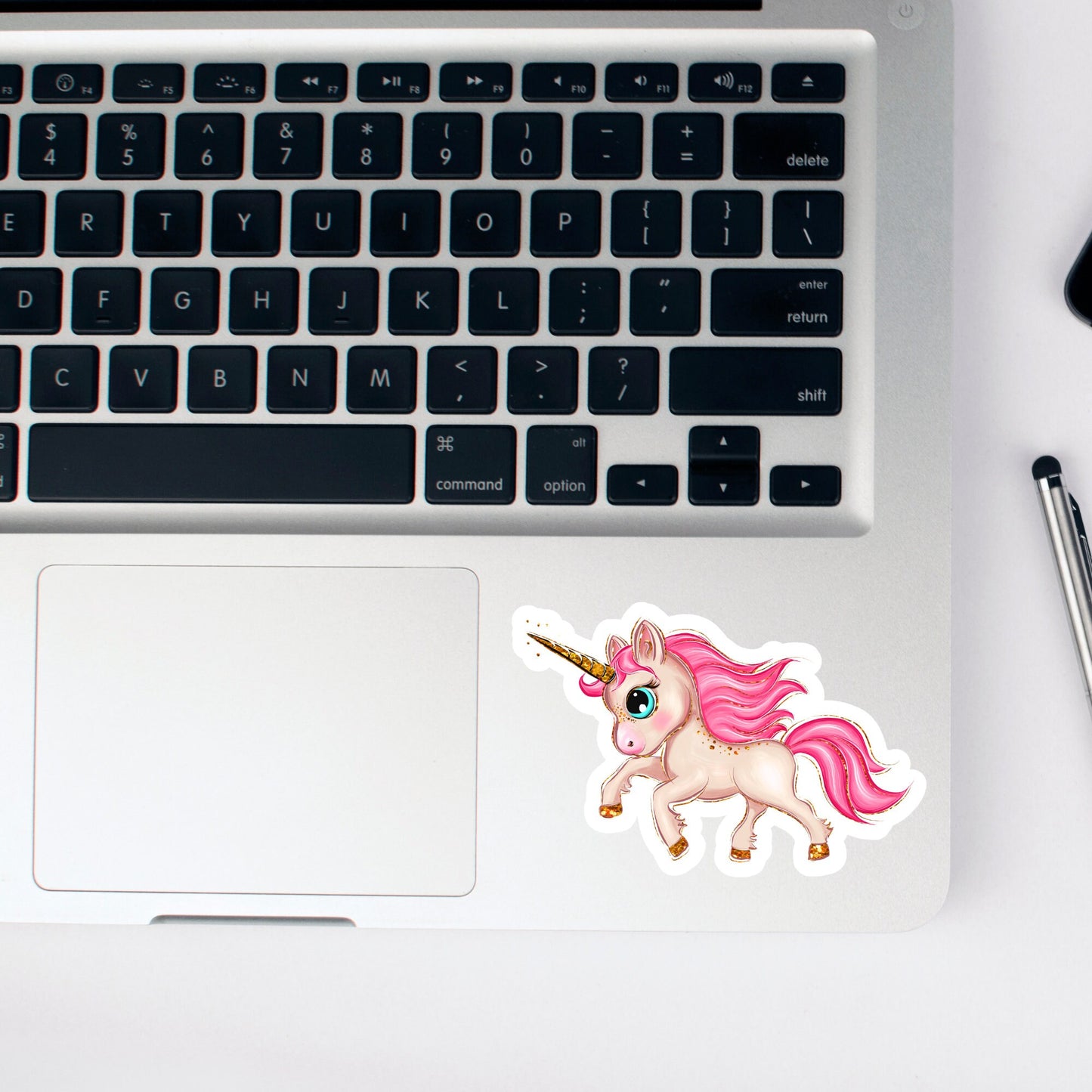 Unicorn Cute Sticker, Pink Unicorn, Waterproof and Dishwasher Safe Handmade cute Vinyl Sticker for gift, planner, book and laptop stickers