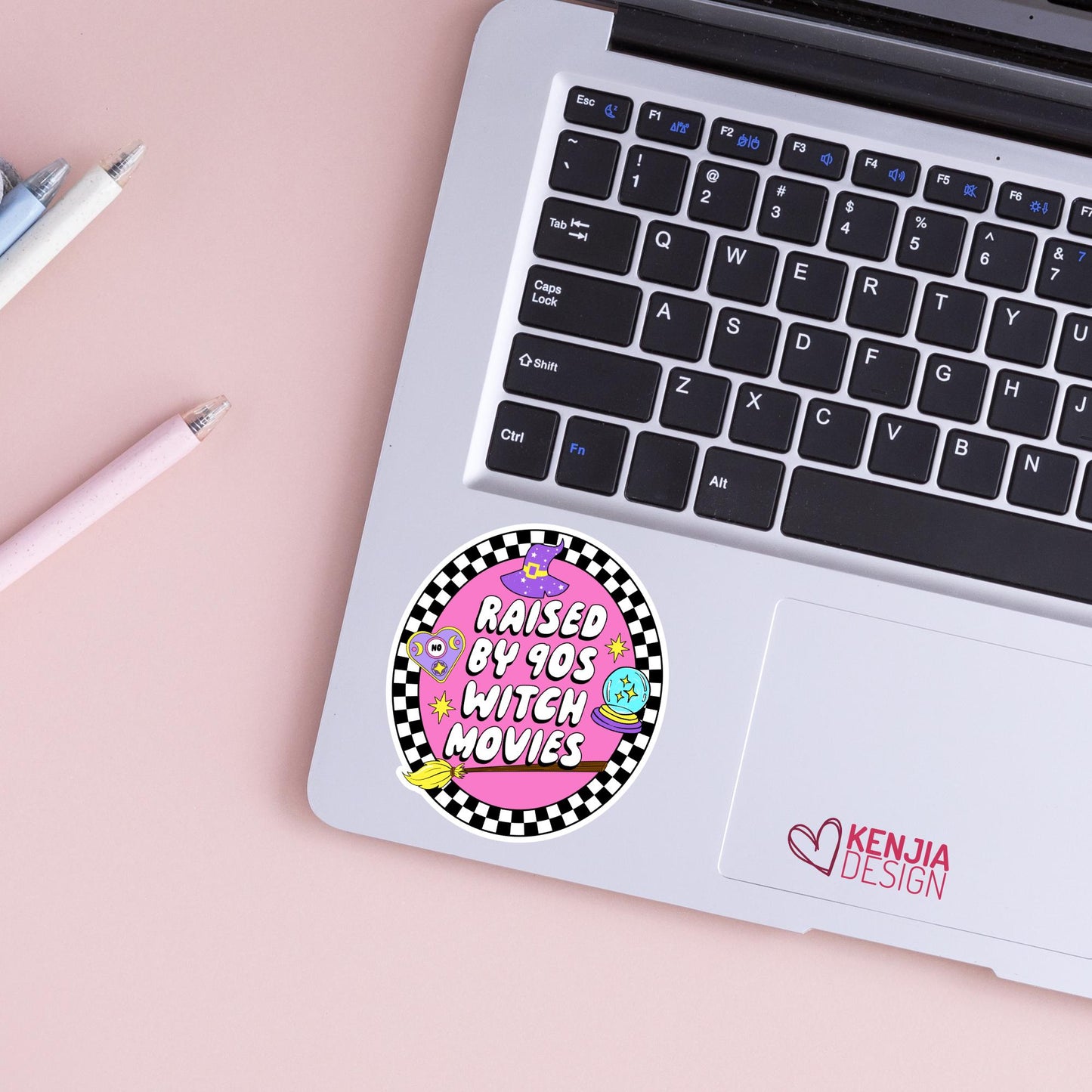 Halloween Movies Stickers / Raised by 90s Witch Movies / Retro 90's Halloween Laptop & Kindle Stickers