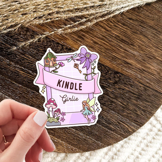 Fairy Tale Kindle Girlie Sticker / Enchanted Reader Gift / Bookish Princess / Whimsical Decal / Dreamy Aesthetic / Cute Present / Magic