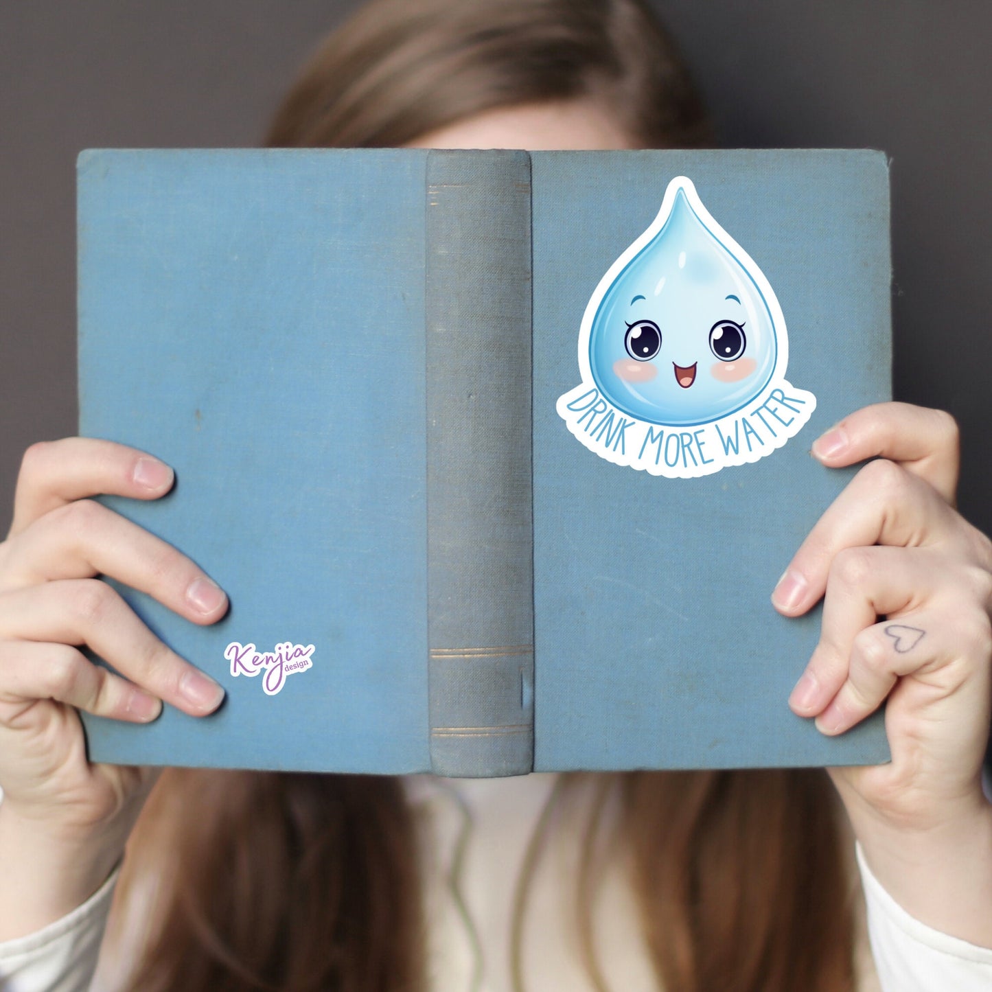 Cute handmade Water Drop Drink More Water Sticker and Magnet, Waterproof Vinyl Stickers for gifts, planner, books, laptop, water bottle