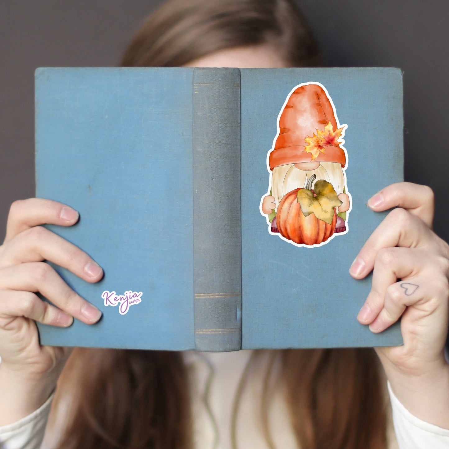 Cute Funny Fall Halloween Gnome Stickers and Fridge Magnets with Pumpkin for Planner, Hydroflask, MacBook Computer, Luggage, Party