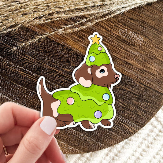 Christmas Dog Stickers / Dog Lover Gift / Cute Puppy Holiday Season Decals for Christmas Tree / Tis the Season / Kindle Stickers