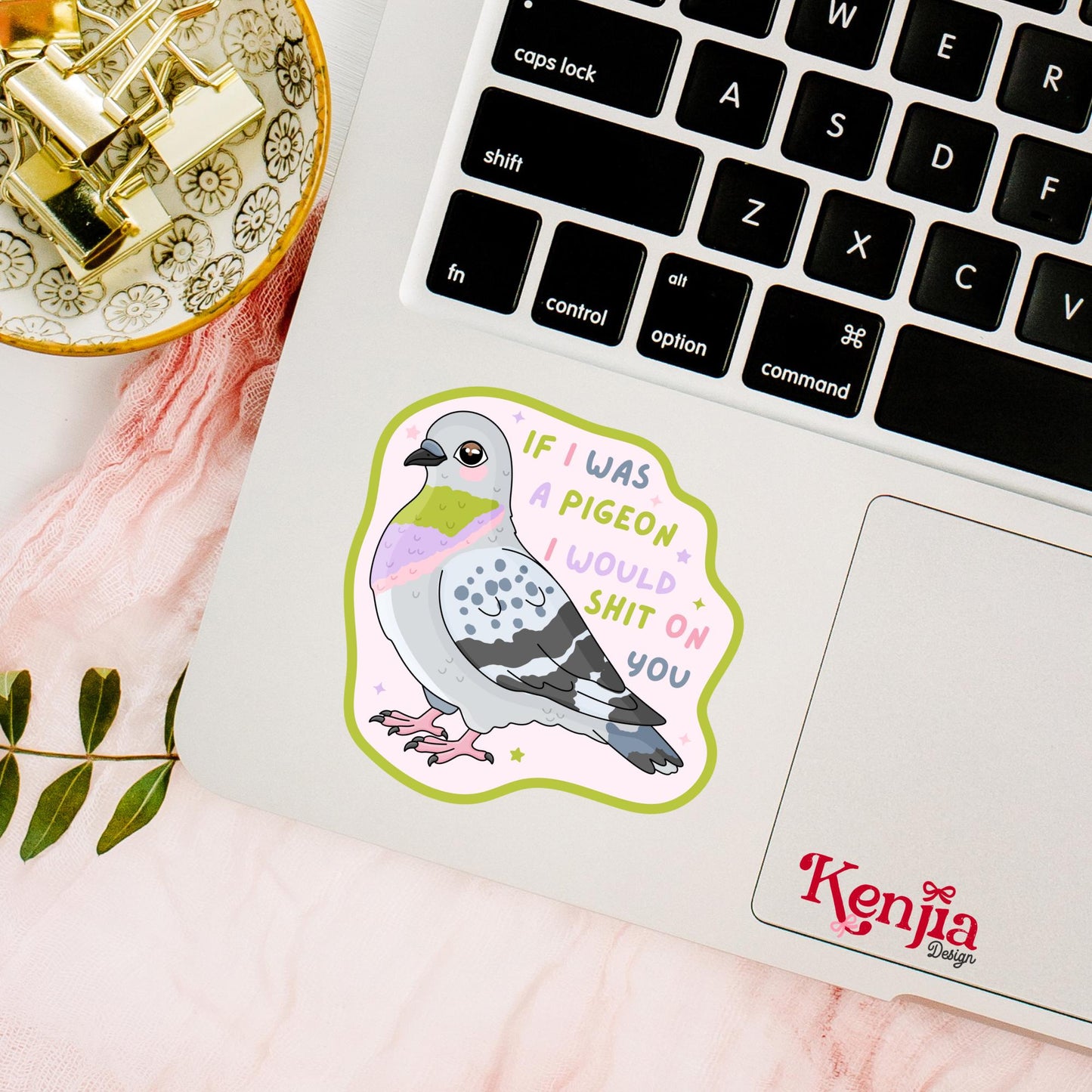 Funny Pigeon Stickers / If I Was a Pigeon I Would Shit On You Decal / Sarcastic Bird Sticker / Adult Humour